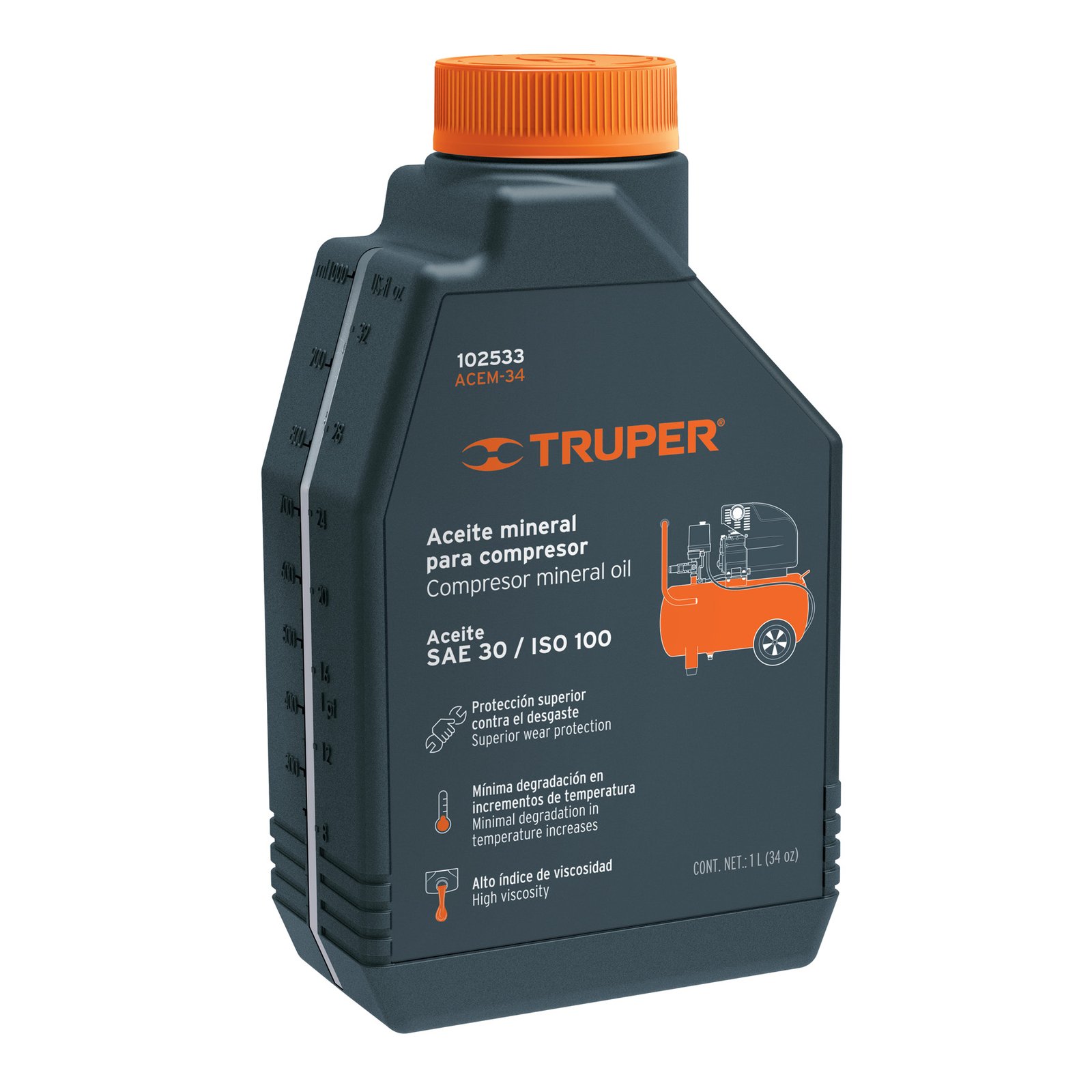 ACEITE MINERAL P/COMP 34oz 946ML ACEM-34 TRUPER