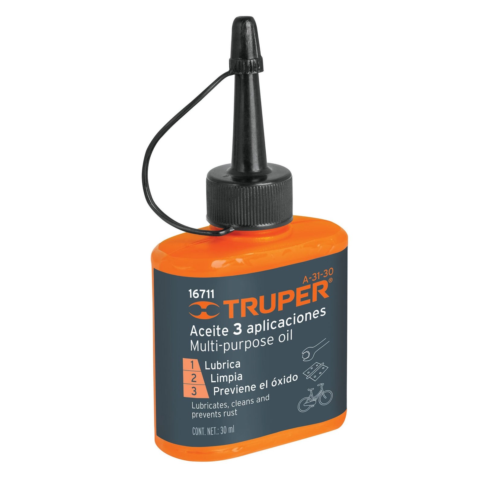 ACEITE MULTIUSOS 3 EN 1 30ML A-31-30 TRUPER