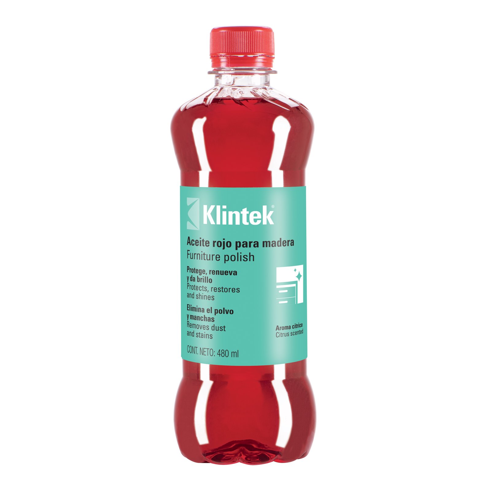 ACEITE ROJO P/MADERA 480ML 16 oz AMU-48 KLINTEK