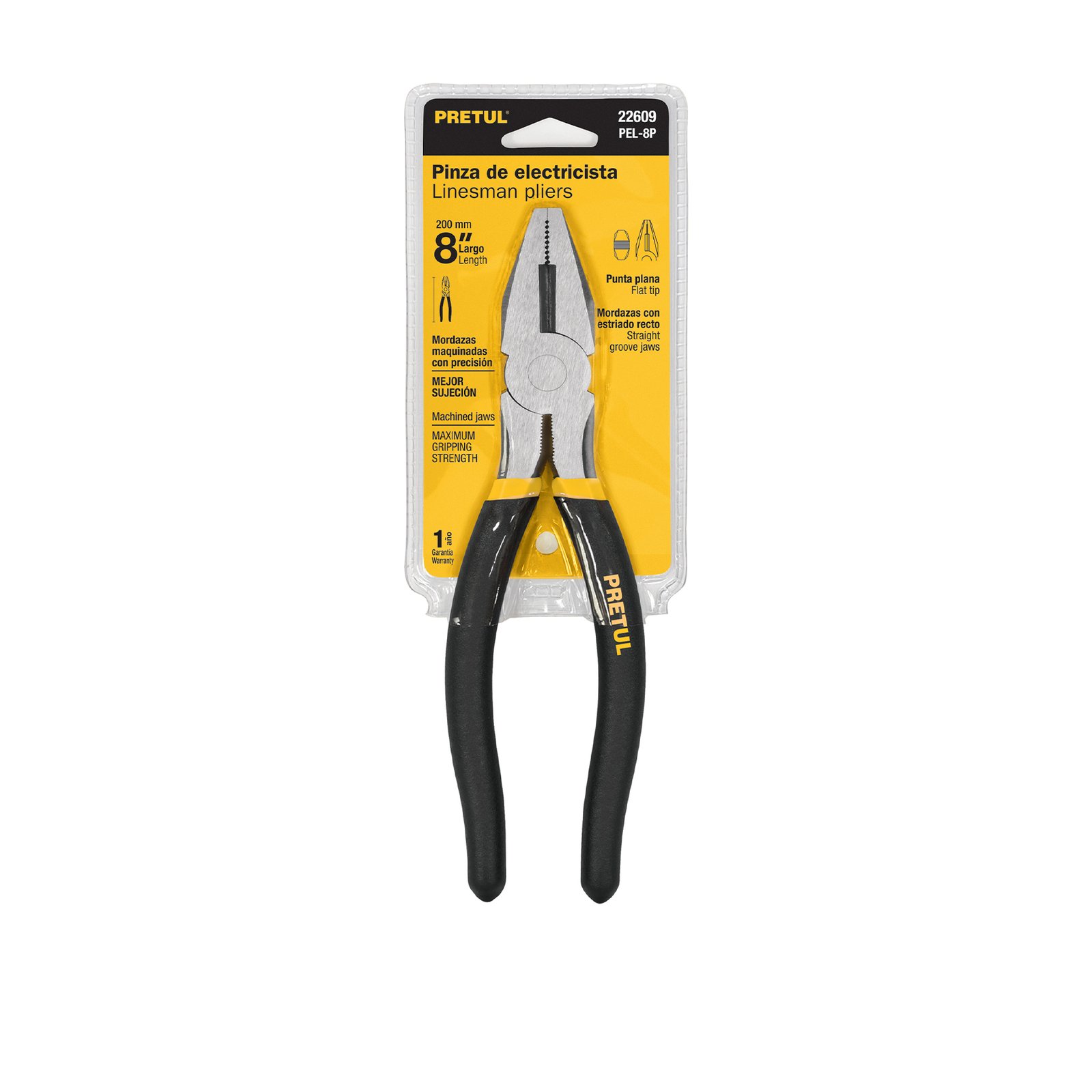 ALICATE ELECTRICISTA LIVIANO 8" PEL-8P PRETUL