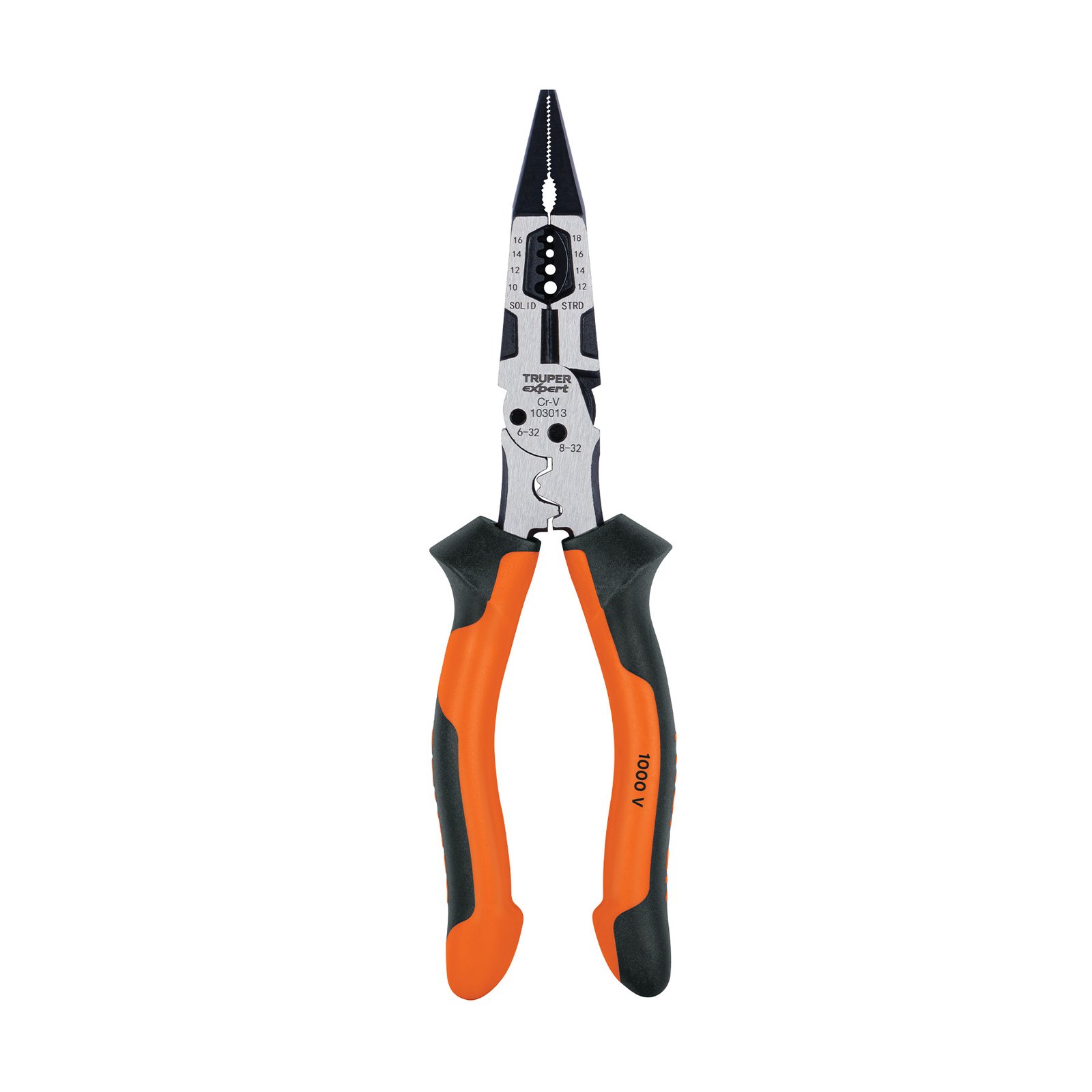 ALICATE PUNTA LARGA 6 EN 1 8" PMU-8PX TRUPER