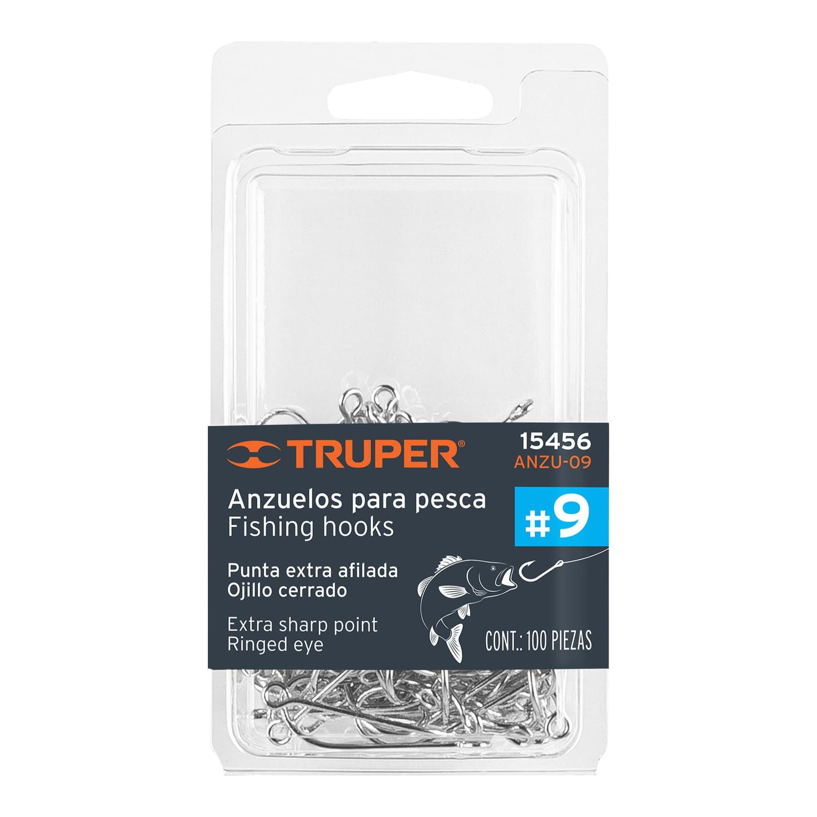 ANZUELO P/PESCA #9 PAQ 100PZS ANZU-09 TRUPER