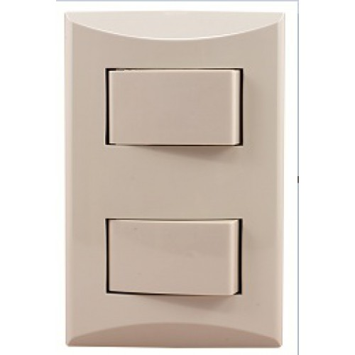 APAGADOR 1004V DOBLE PLACA BEIGE EAGLE