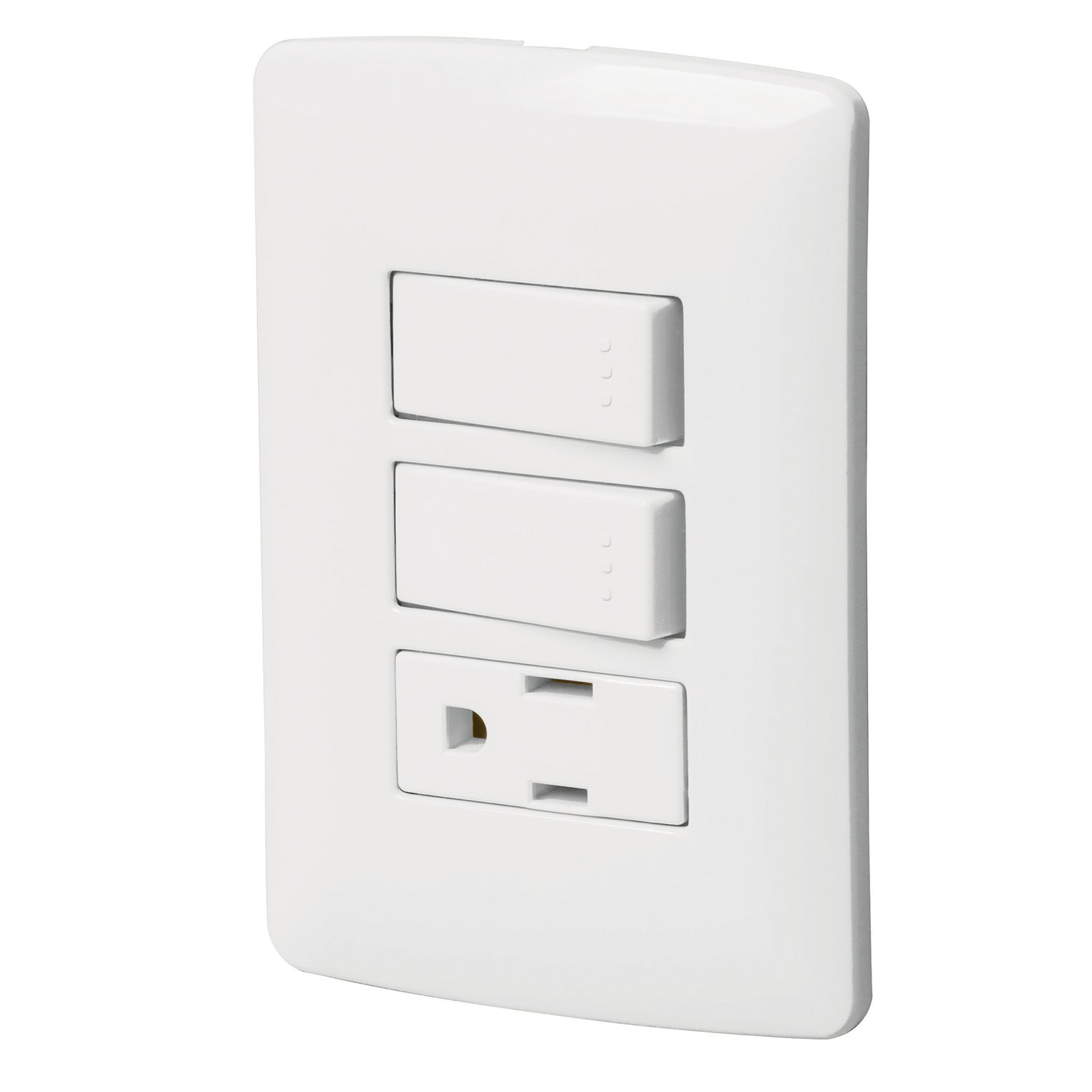 APAGADOR DOBLE TOMA POL BLANCO PA-APCO-12B VOLTECK