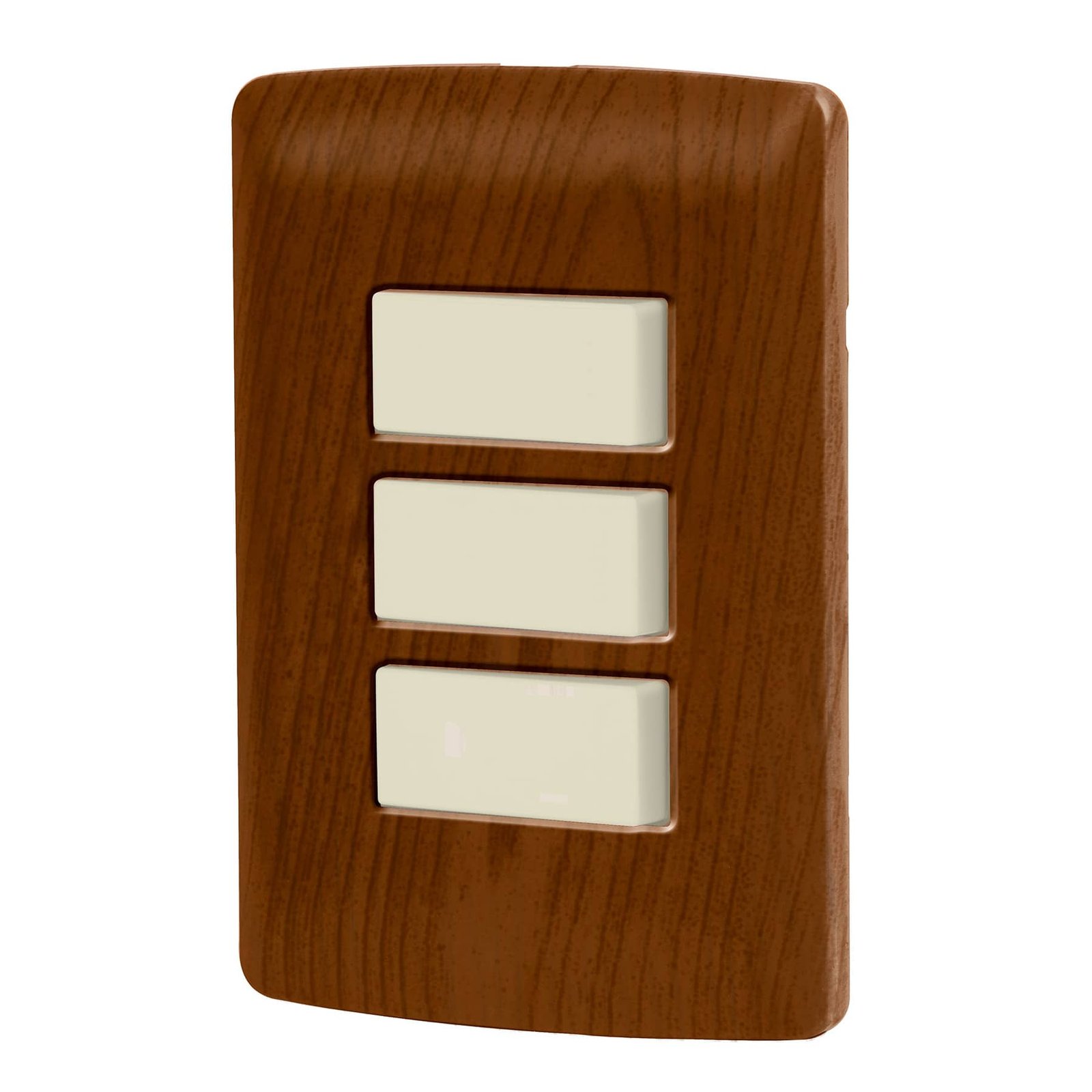 APAGADOR TRIPLE SENCILLO MADERA PA-APTR-IM VOLTECK