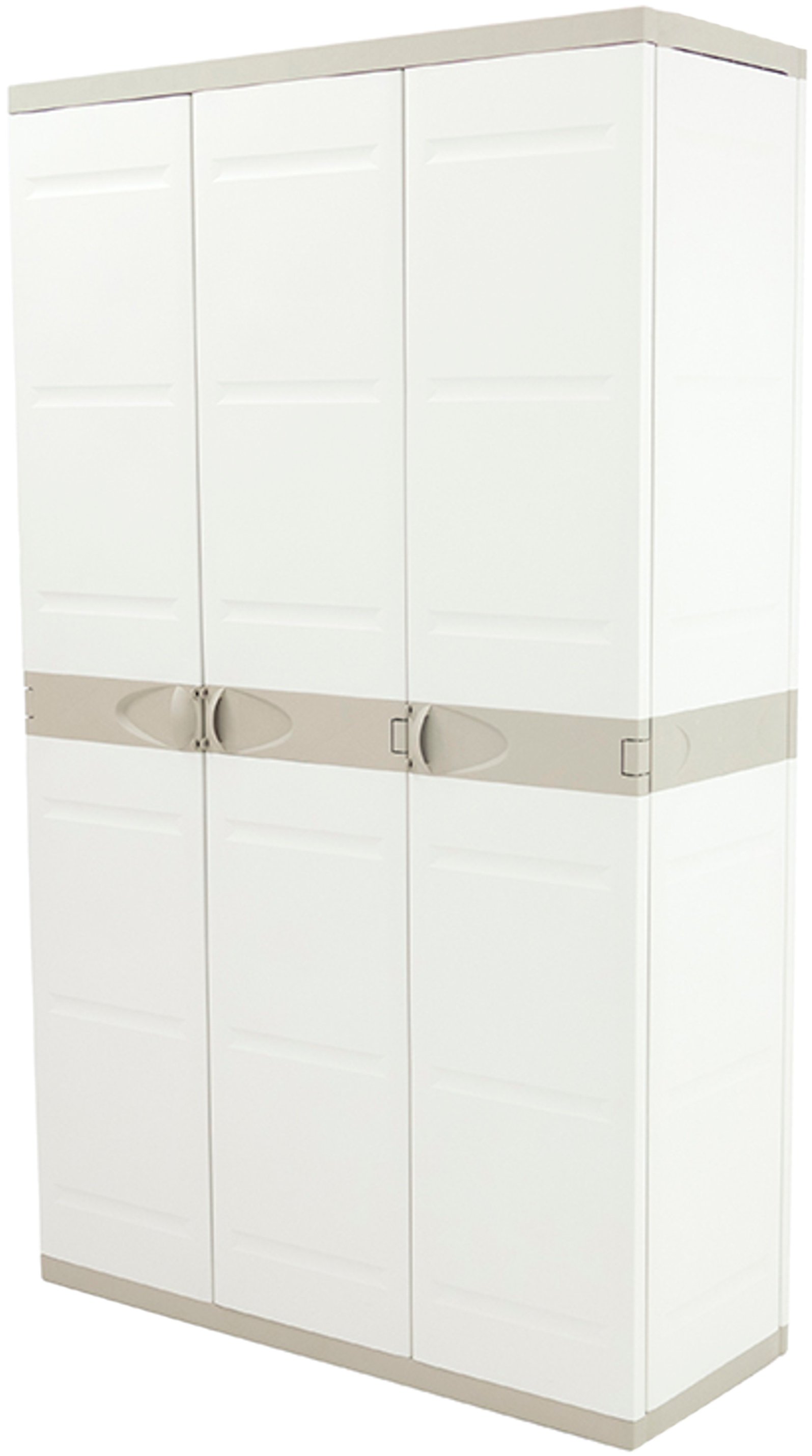 ARMARIO GRANDE 105CM BEIGE 3 PUERTAS PLASTIKEN