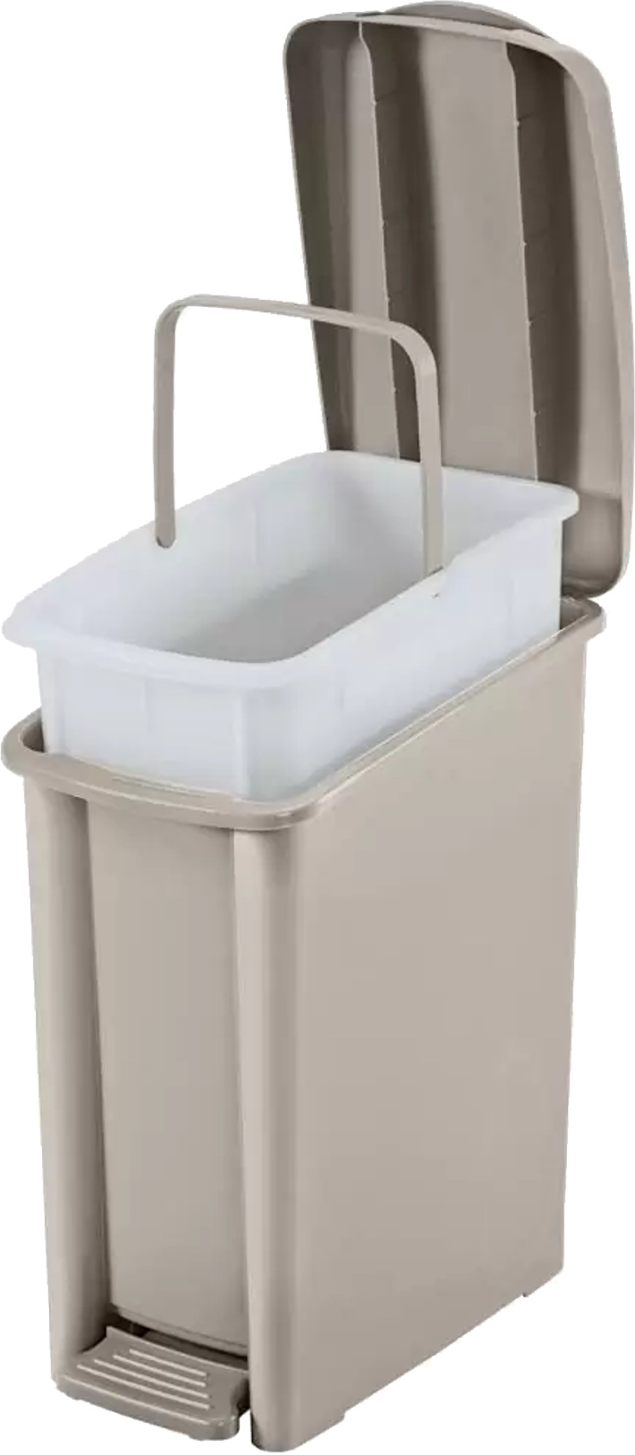 BASURERO PEDAL 10LTS DELGADO BEIGE #3981 RIMAX