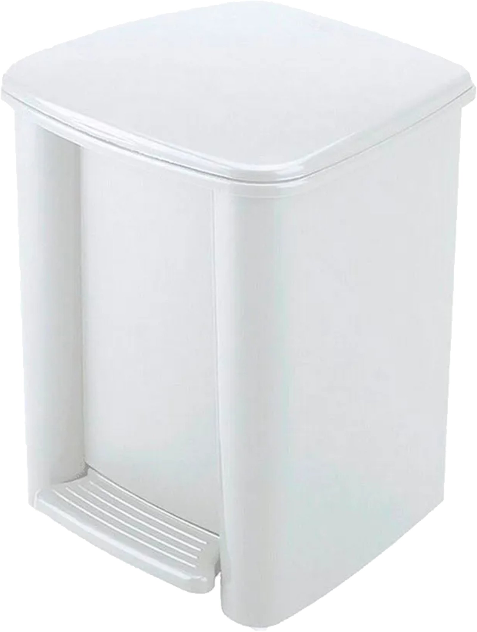 BASURERO PEDAL 8LTS BLANCO 3702 RIMAX