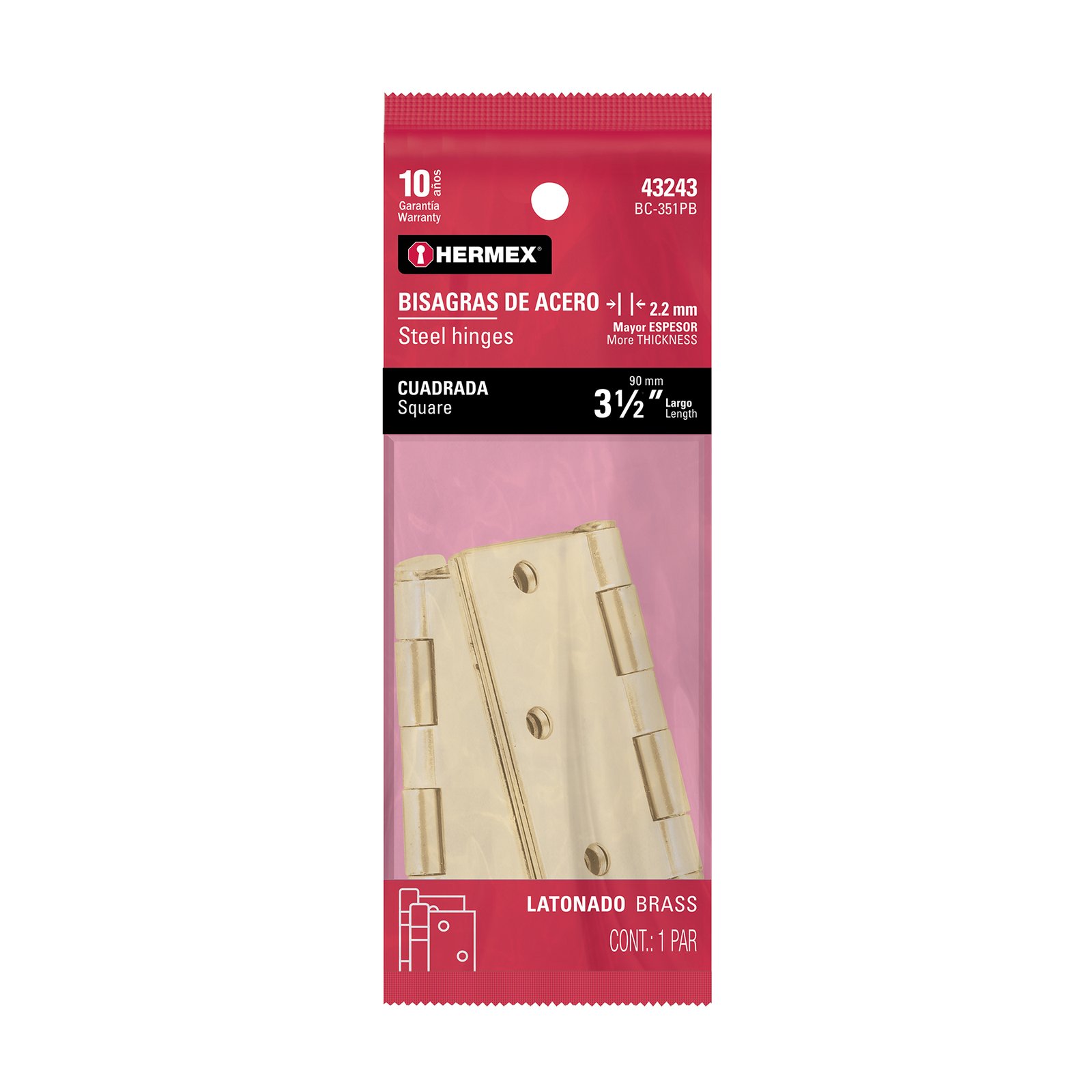 BISAGRA DOR BLT 31/2" BC-351PB HERMEX-TRUPER