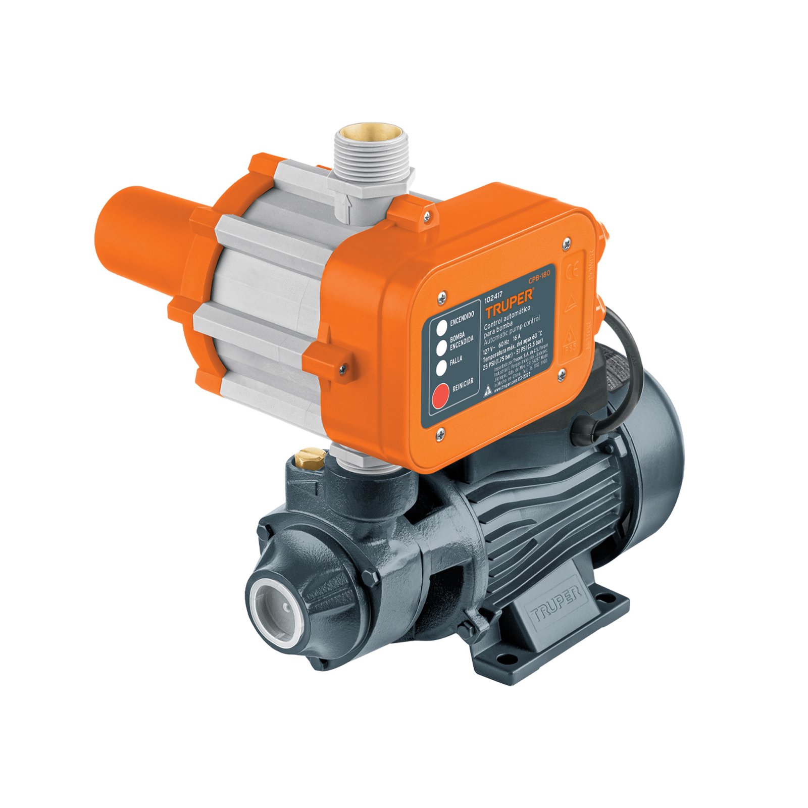 BOMBA P/AGUA ELEC C/CONTROL AUT BOAP-1/2A2C TRUPER