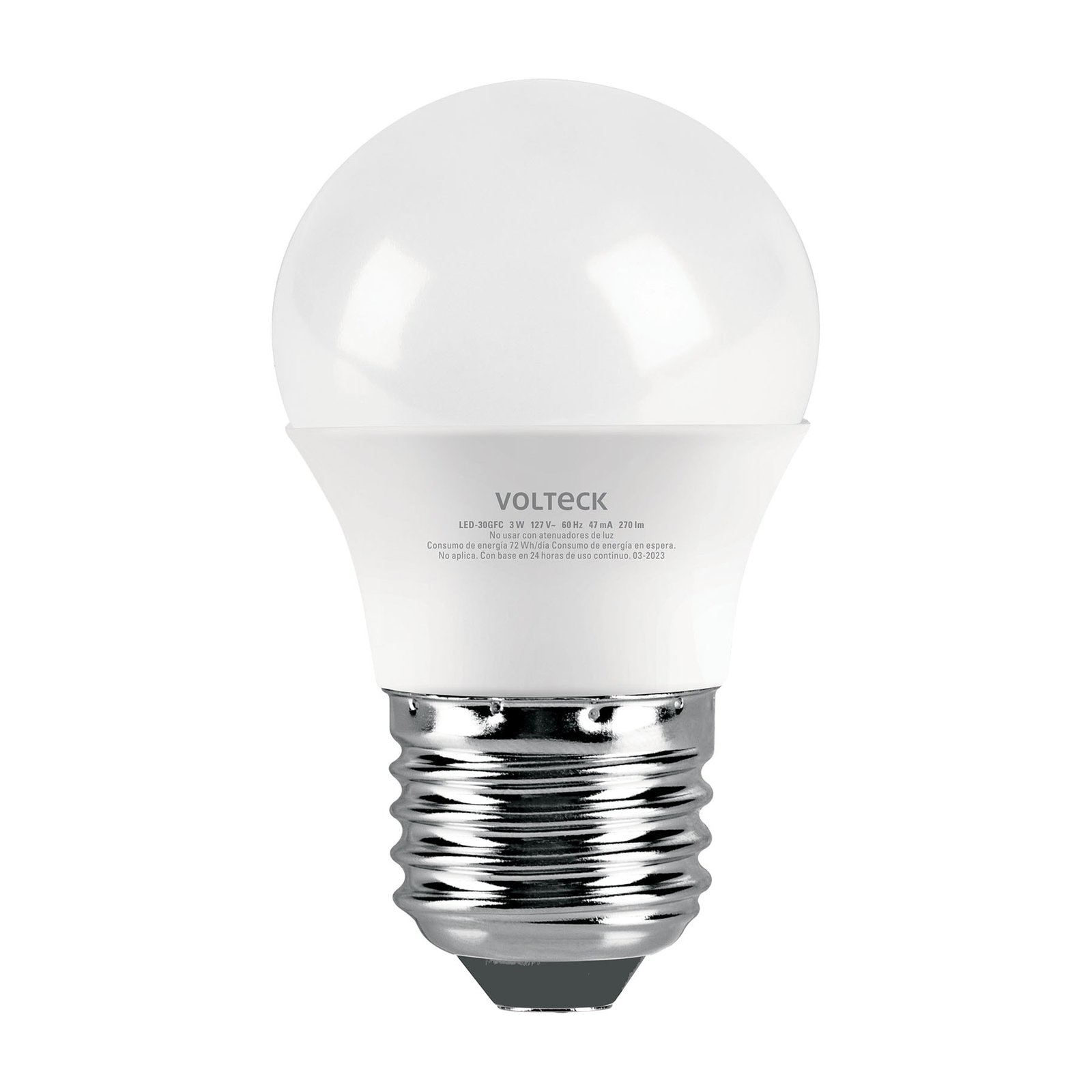 BOMB. LED 3W 25W E27 LED-30GFC VOLTECK