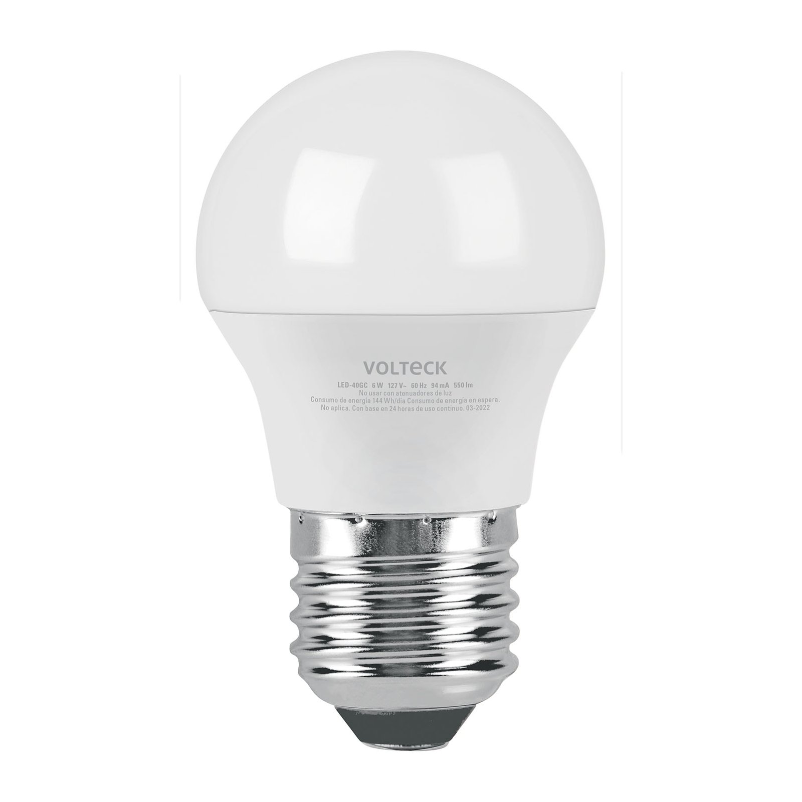 BOMB. LED 6W 40W E27 LED-40GC VOLTECK