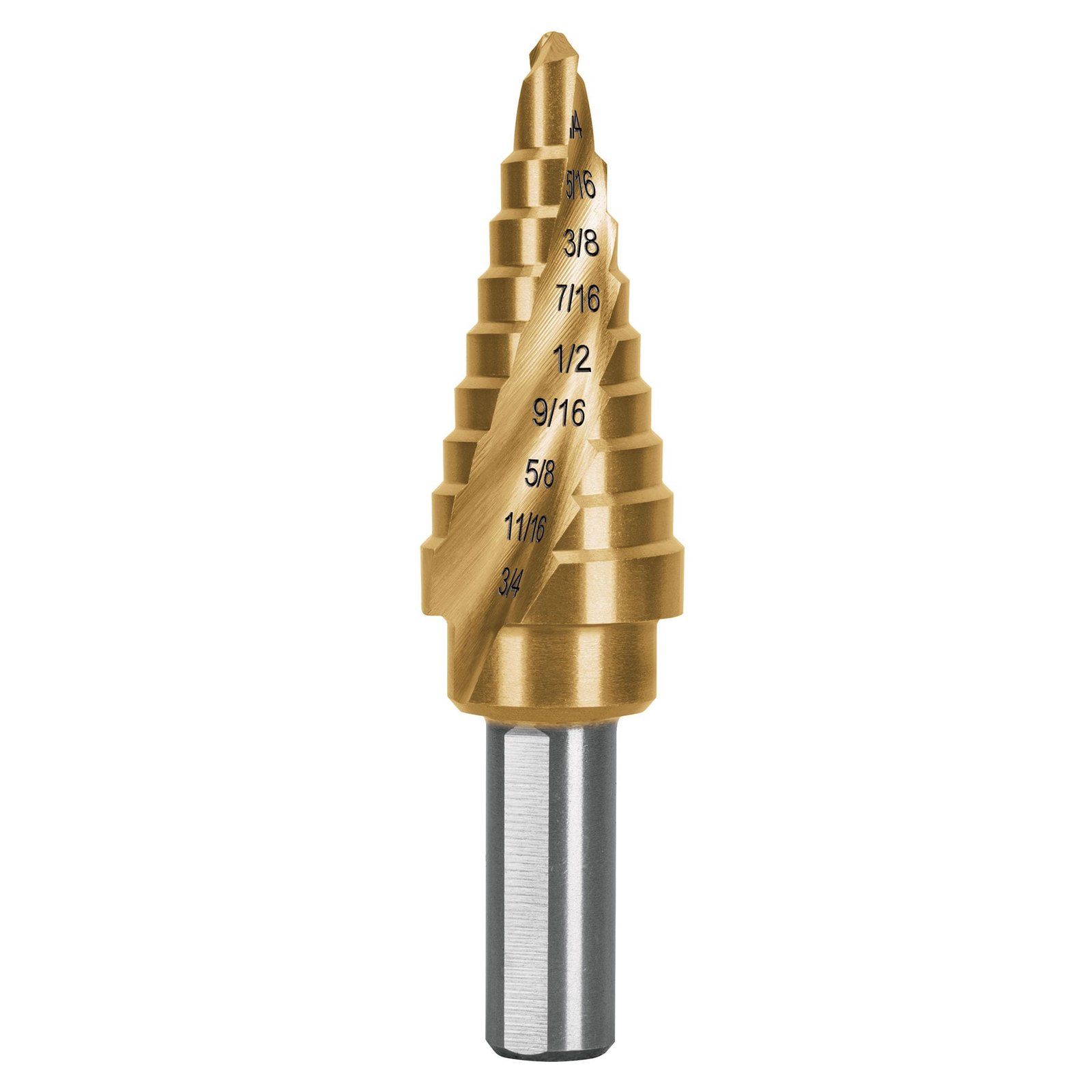 BROCA ESCALONADA TITANIO 1/4"A 3/4" BES-9X TRUPER
