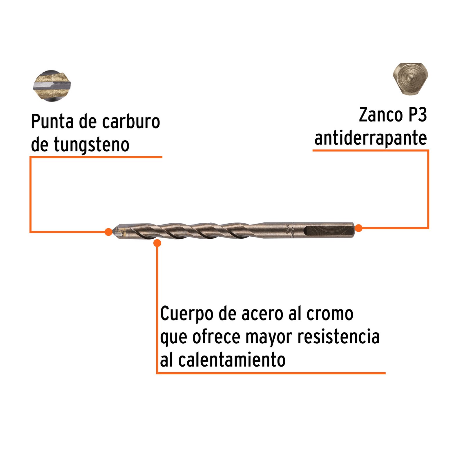 BROCA P/CONCRETO 10 unidades BCT-3/8X5 TRUPER