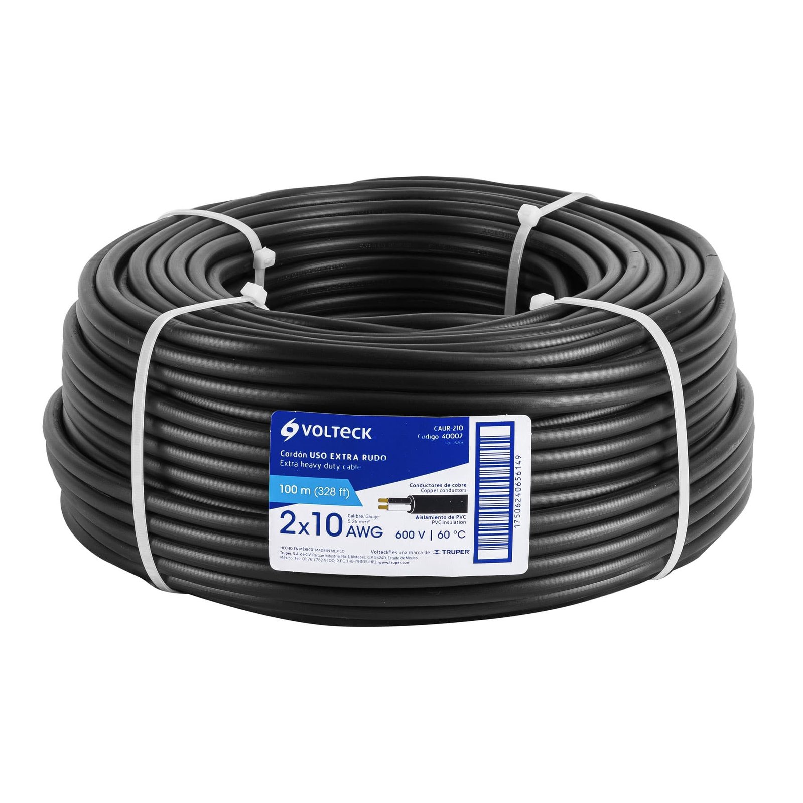 CABLE P/ USO RUDO 2X10 X 100M CAUR-210 VOLTECK