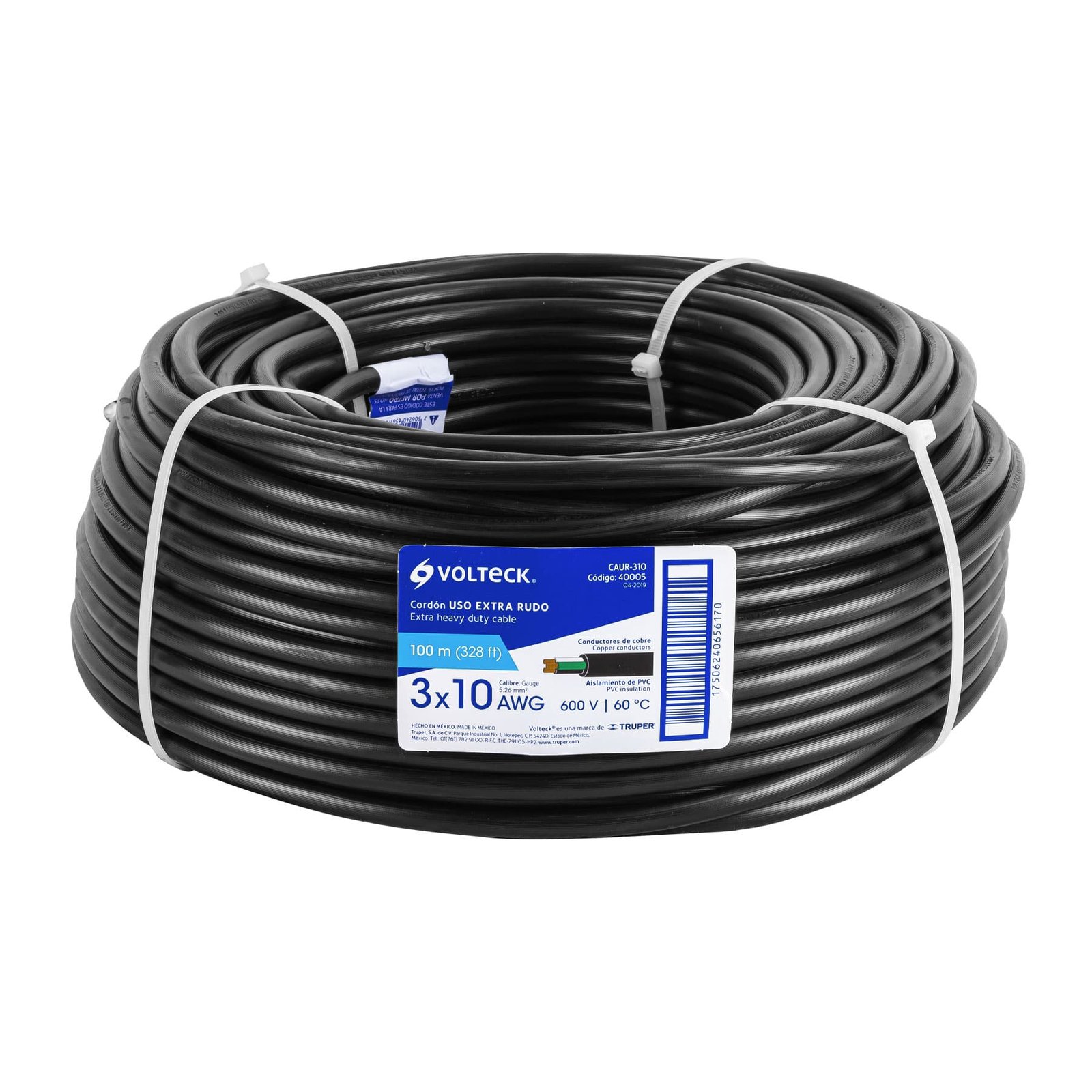 CABLE P/ USO RUDO 3X10 X 100M CAUR-310 VOLTECK