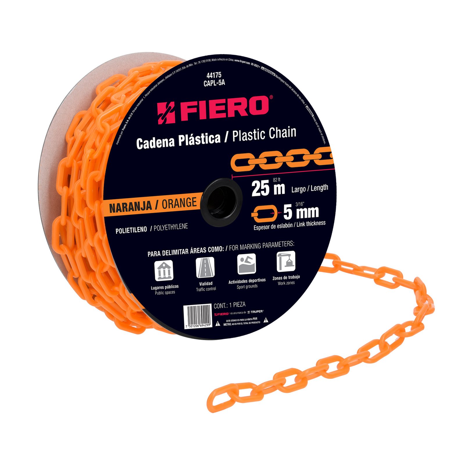 CADENA PLAST. 5mmX25m NARA CAPL-5A FIERO-TRUPER