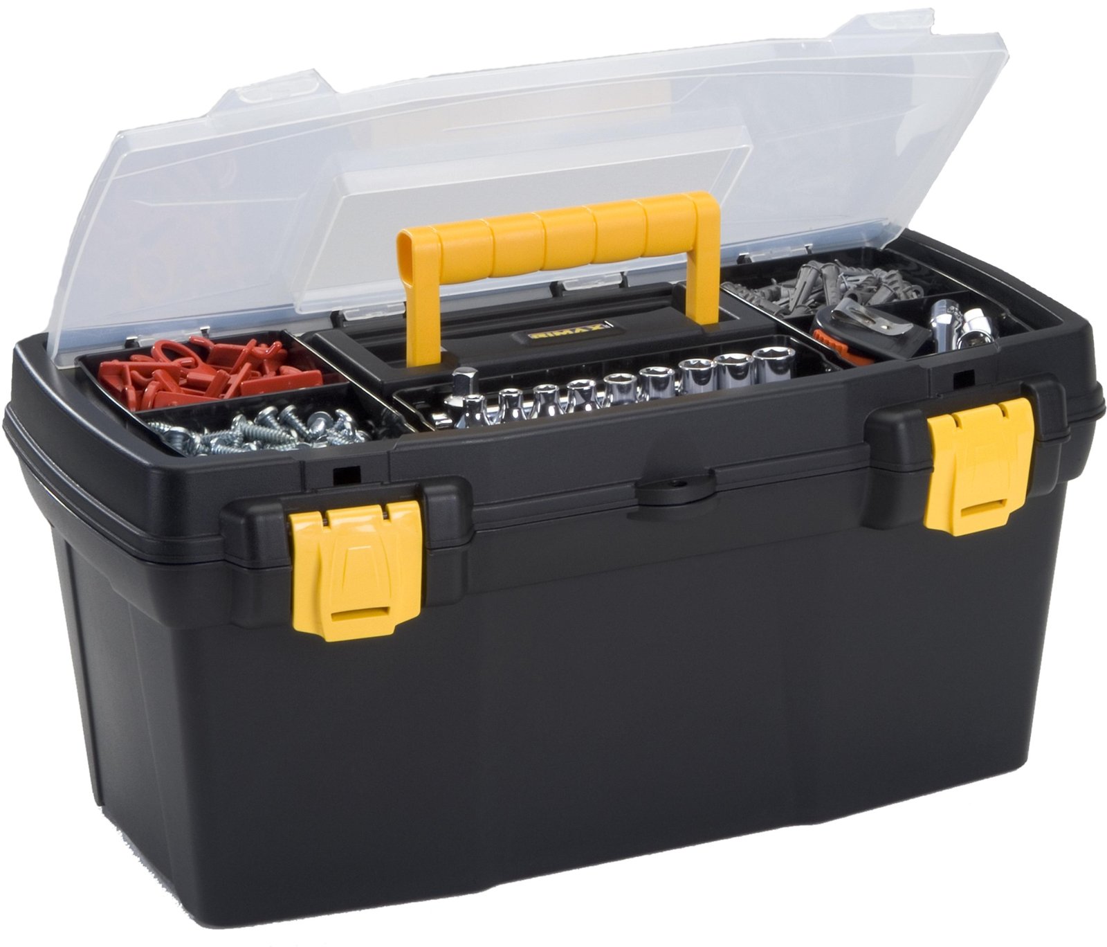 CAJA HERRAMIENTAS 16" APILABLE NEGRA #6075 RIMAX