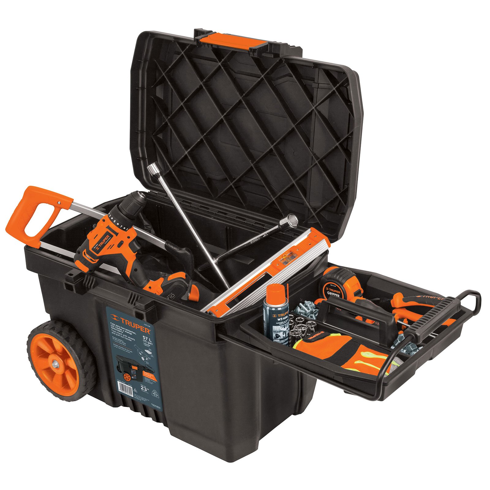 CAJA P/HTAS 23" C/RUEDAS CHP-23R TRUPER