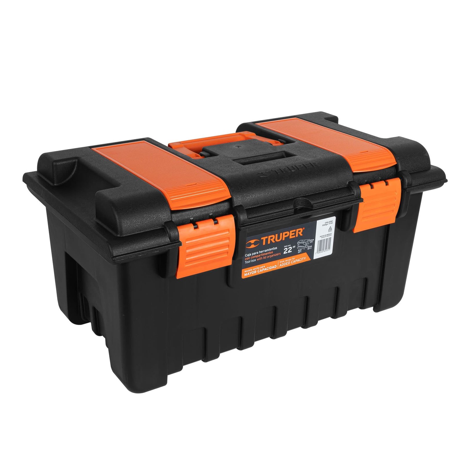 CAJA PLAST 22 C/COMPART NARANJA CHA-22NC TRUPER