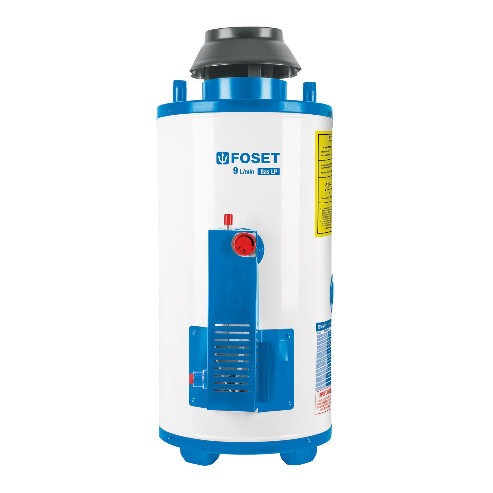 CALENTADOR DE PASO 9L GAS LP CALE-9PA FOSET