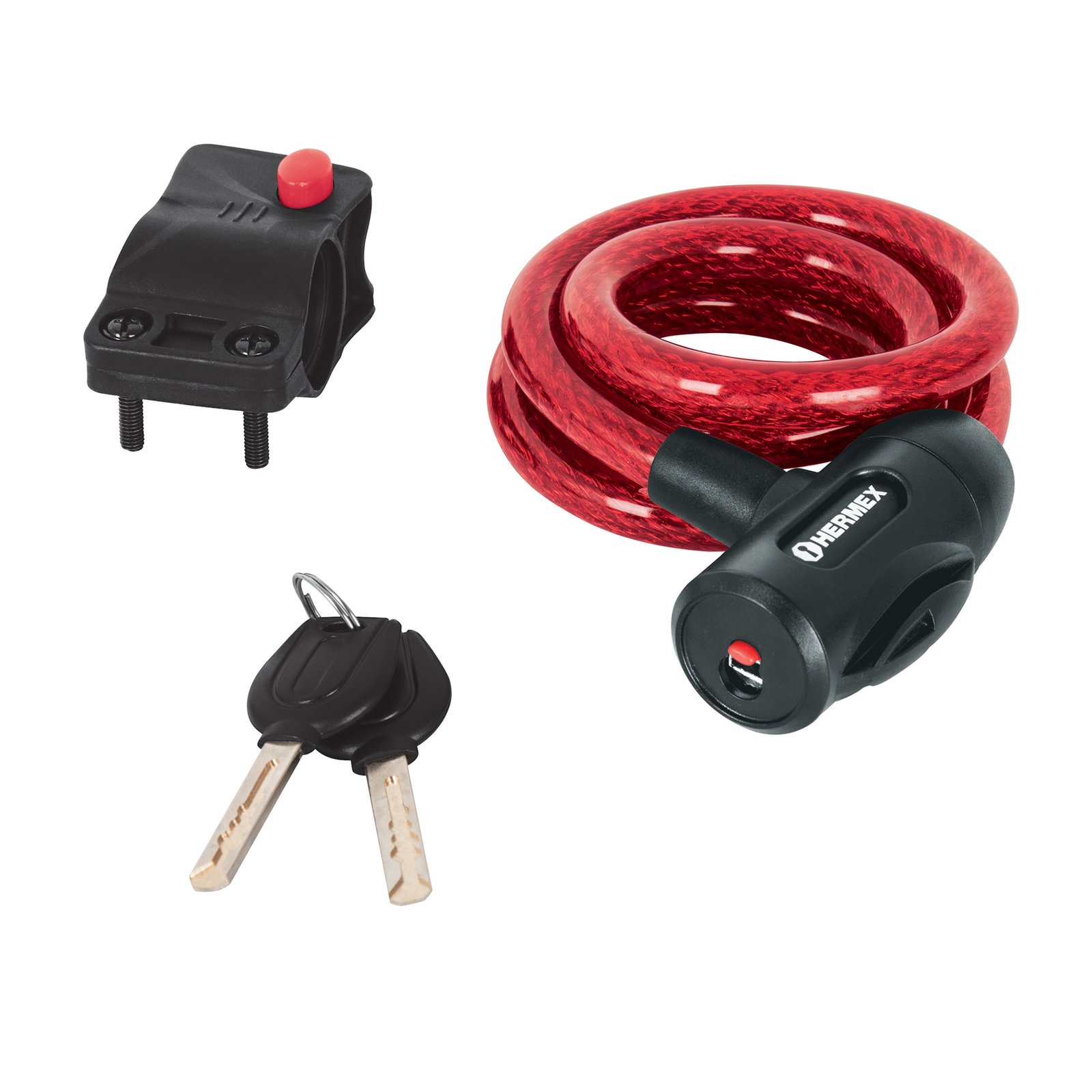 CANDADO P/BICICLETA C/LLAVE 12X1200MM CB-12 HERMEX