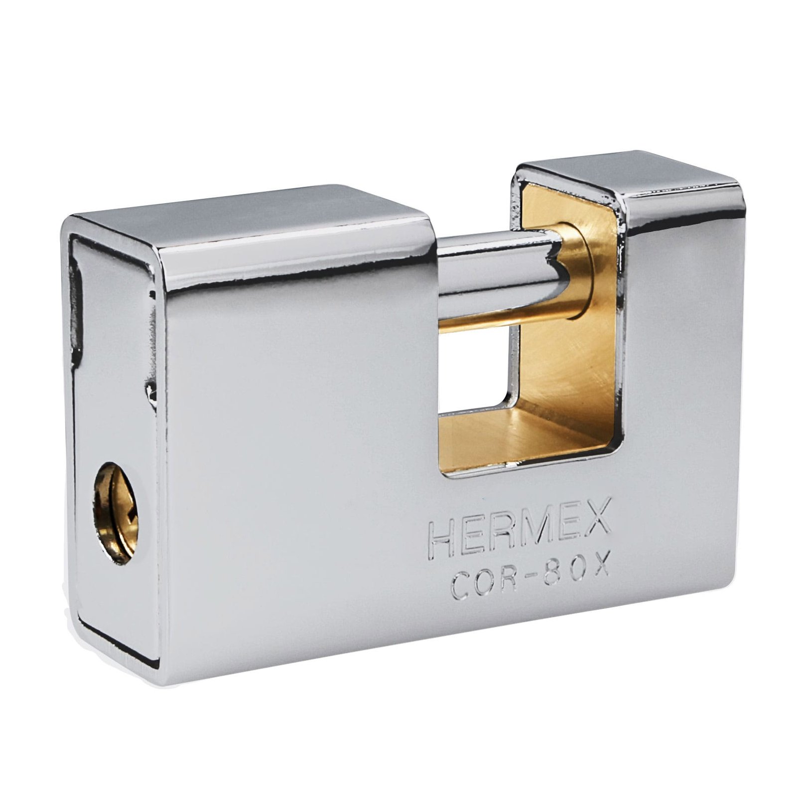 CANDADO P/CORTINA TETRA DE ACERO COR-80X HERMEX