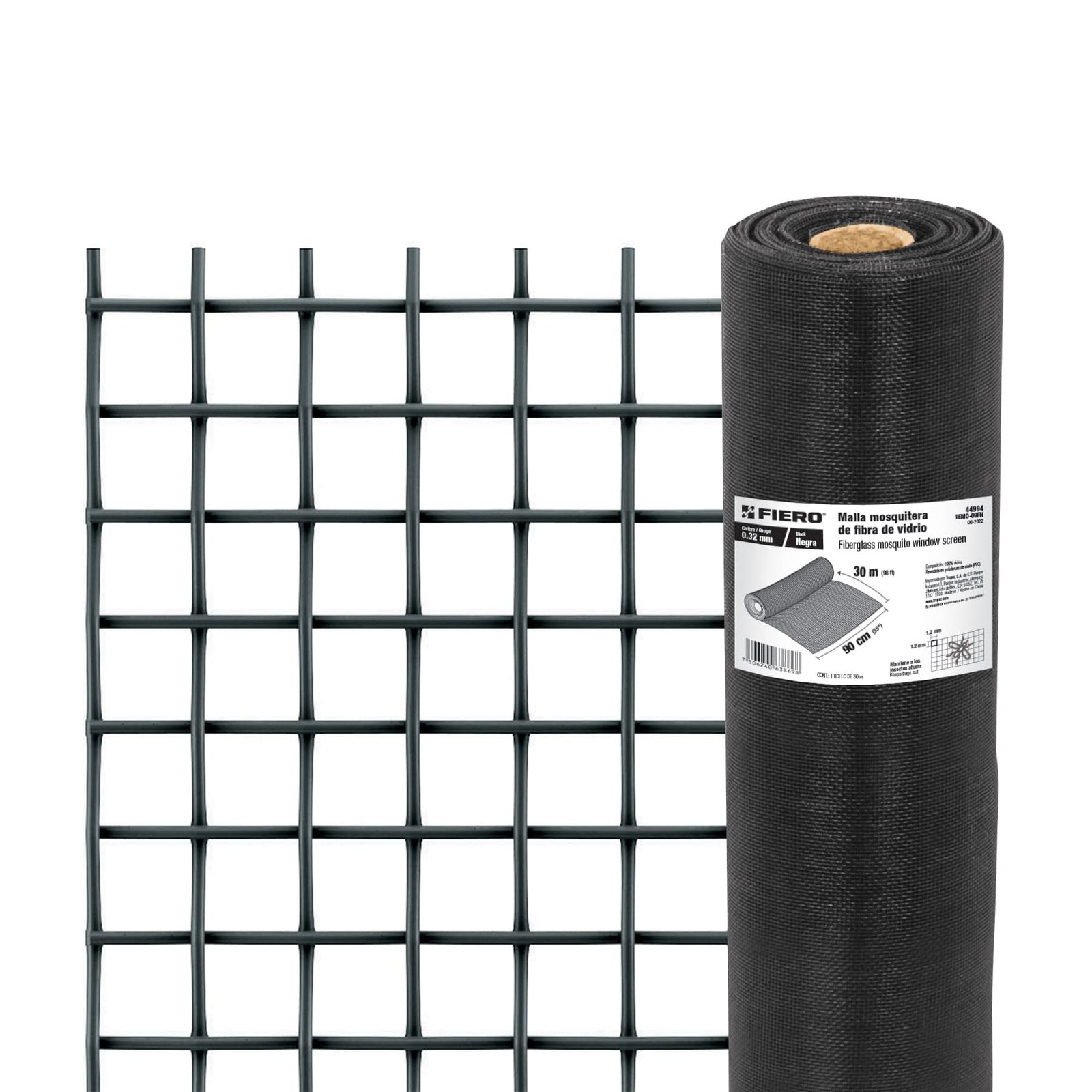 CEDAZO P/MOSQUITO FIBRA 0.90MX30M TEMO-09FN FIERO