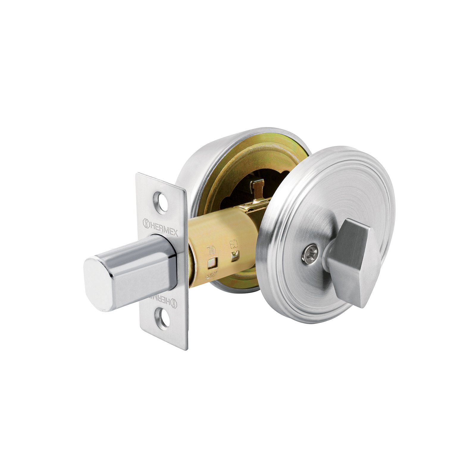 CERRADURA CILINDRO MARIP CROMO MATE CERO-31 HERMEX