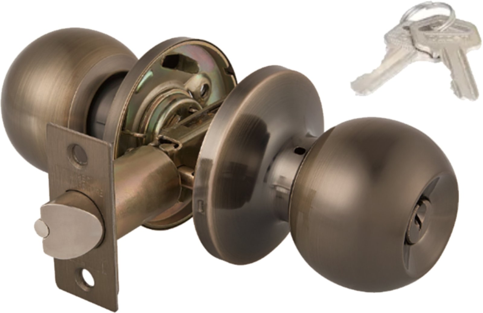 CERRADURA PROFER C/LLAVE BOLA BRONCE #587ET-AB