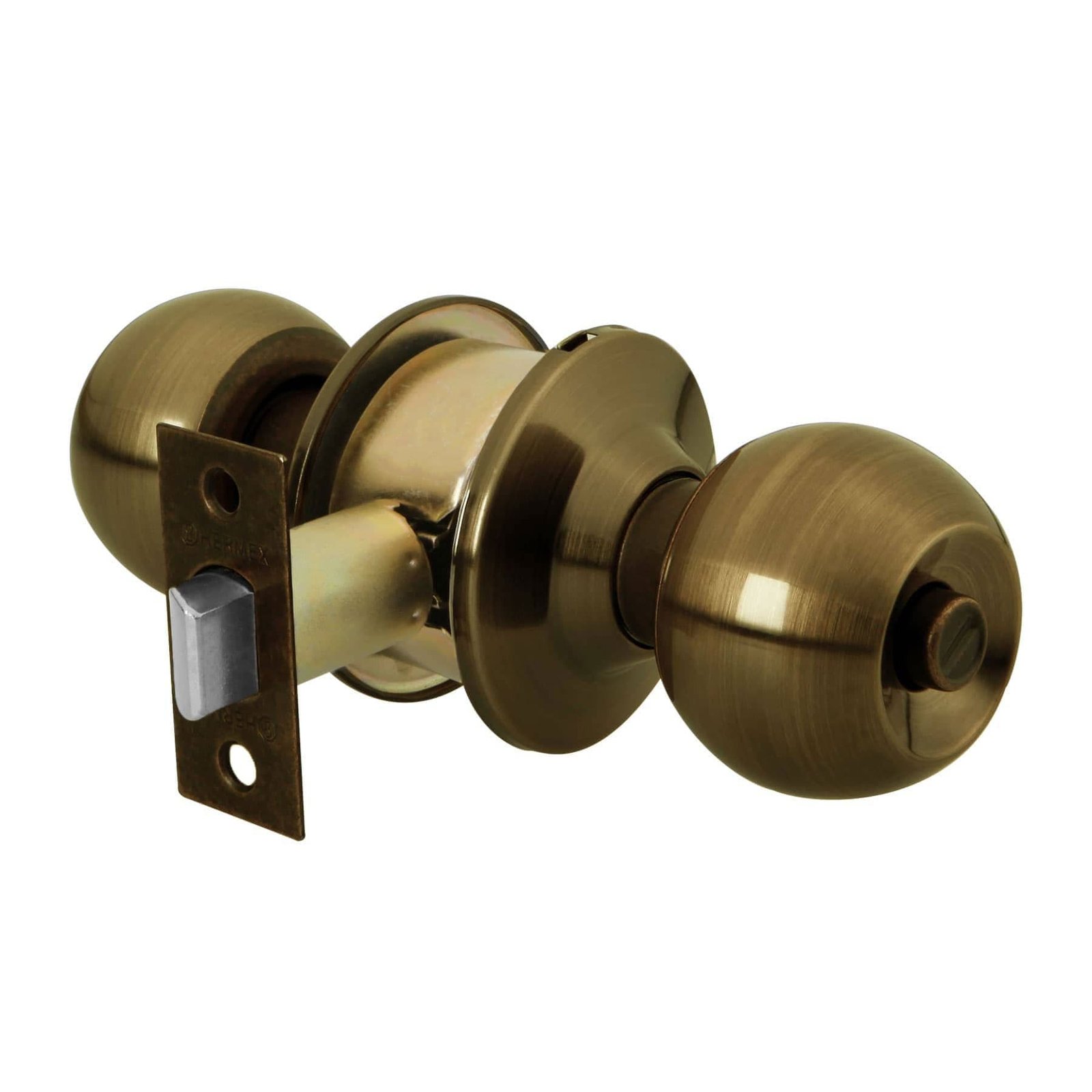 CERRADURA T/BOLA BL BAÑO LATON ANTIGUO BAL-LA-BPB