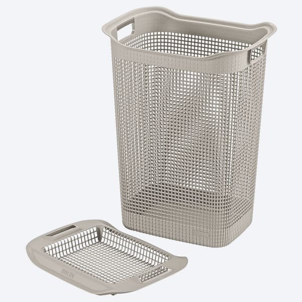 CESTA ROPA LINUM 50LTS TAUPE #11784 RIMAX