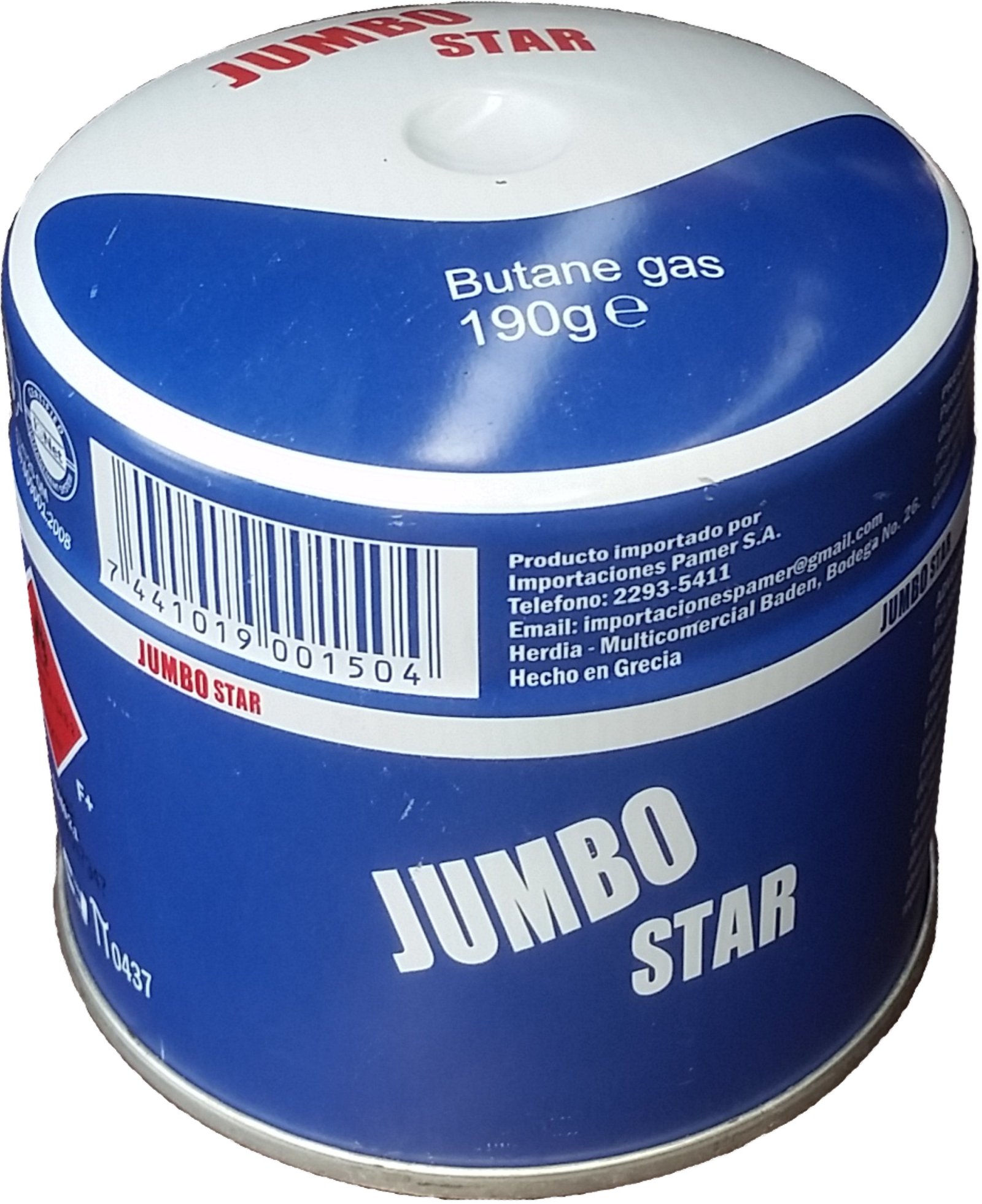 CILINDRO GAS P/COCINA CAMPIN CJ 36 UND 190G