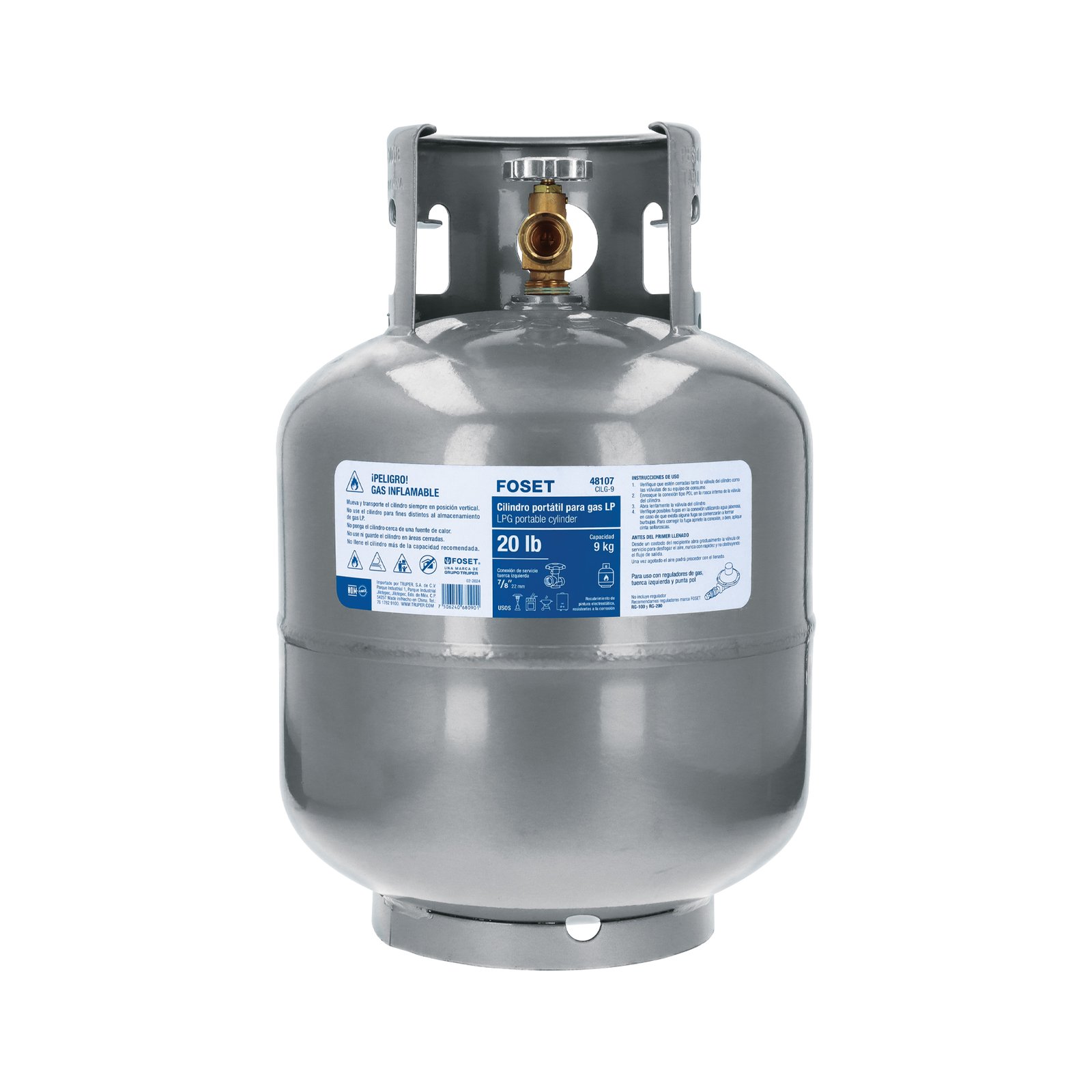 CILINDRO PORTATIL P/GAS 9KG CILG-9 FOSET