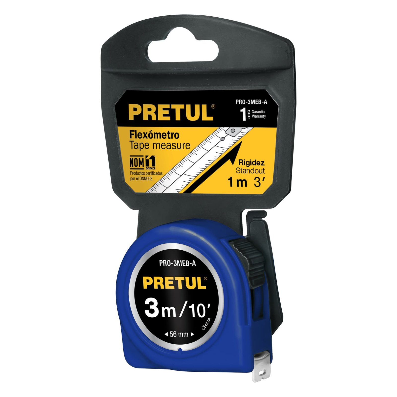 CINTA METRICA BLISTER AZUL PRO-3MEB-A PRETUL