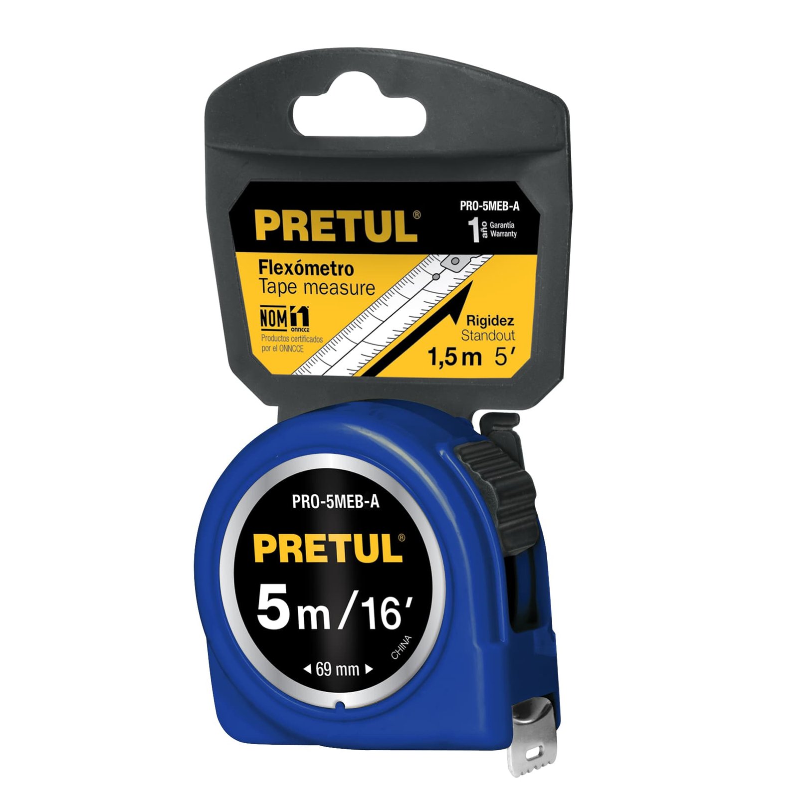 CINTA METRICA BLISTER AZUL PRO-5MEB-A PRETUL