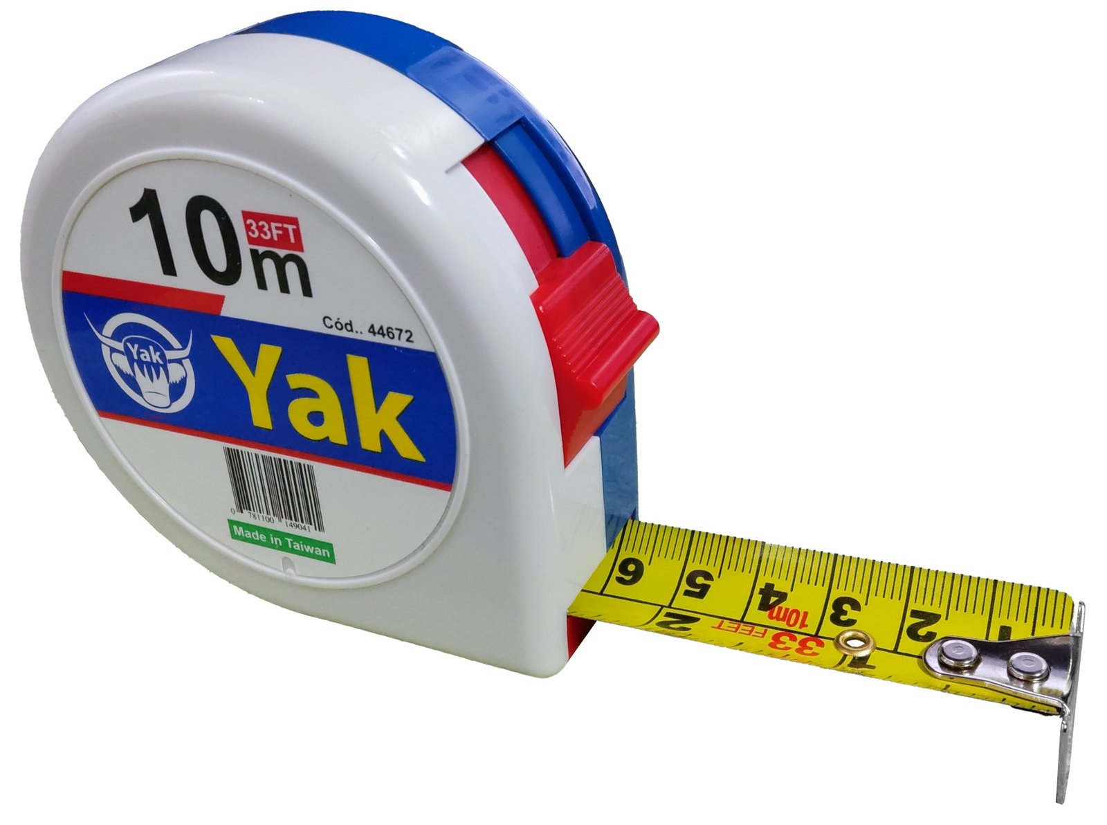 CINTA METRICA YAK 10 MTRS X 25MM TAIWAN