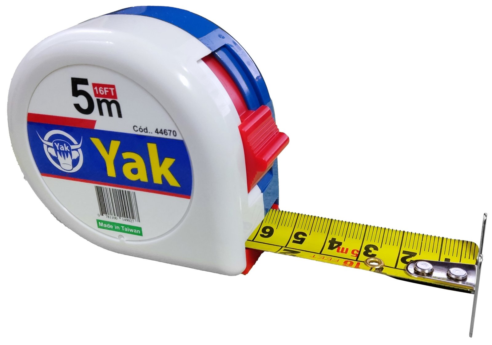 CINTA METRICA YAK 5 MTRS X 25MM TAIWAN