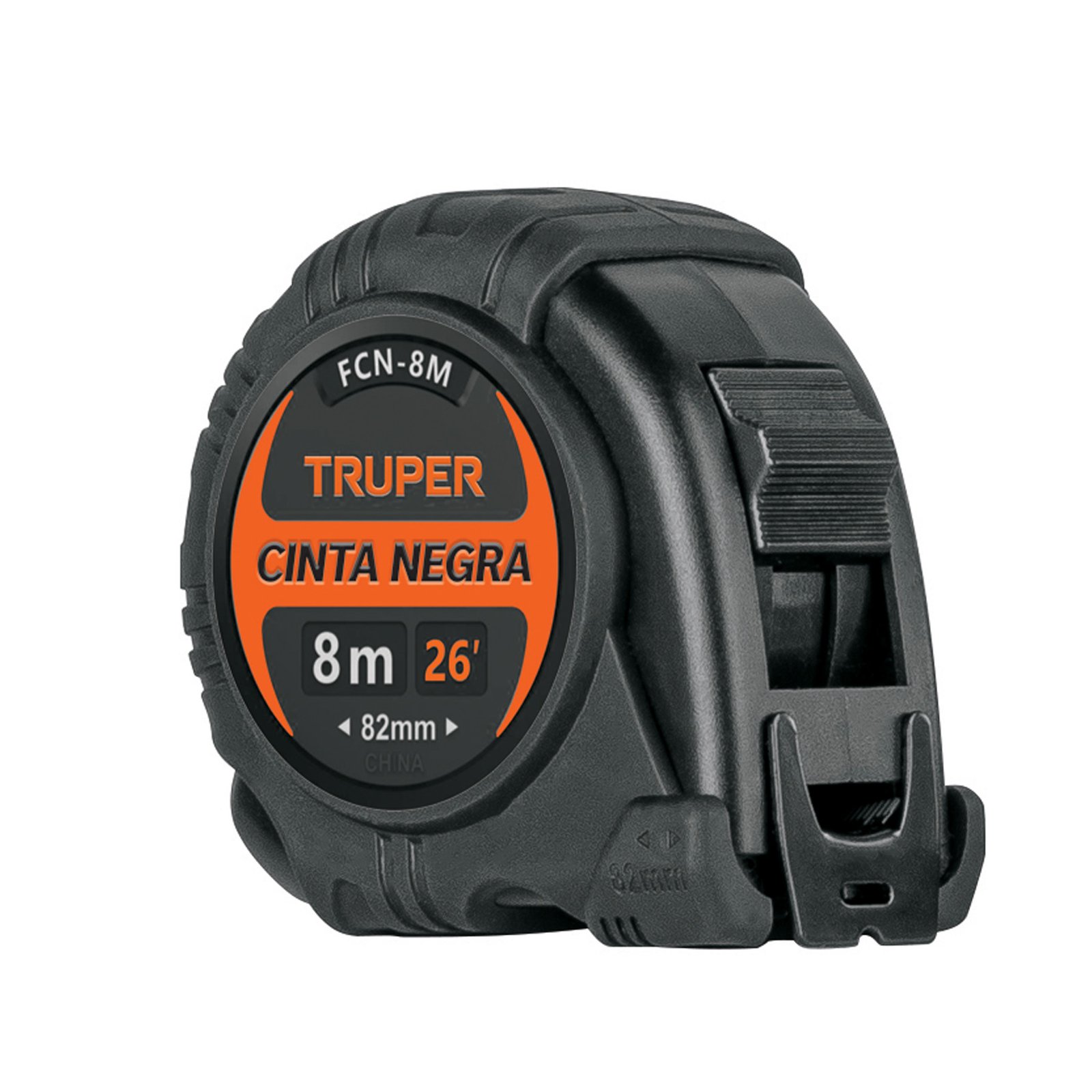CINTA METRIC COMPAC C/GRIP NEGRA 8M FCN-8M TRUPER