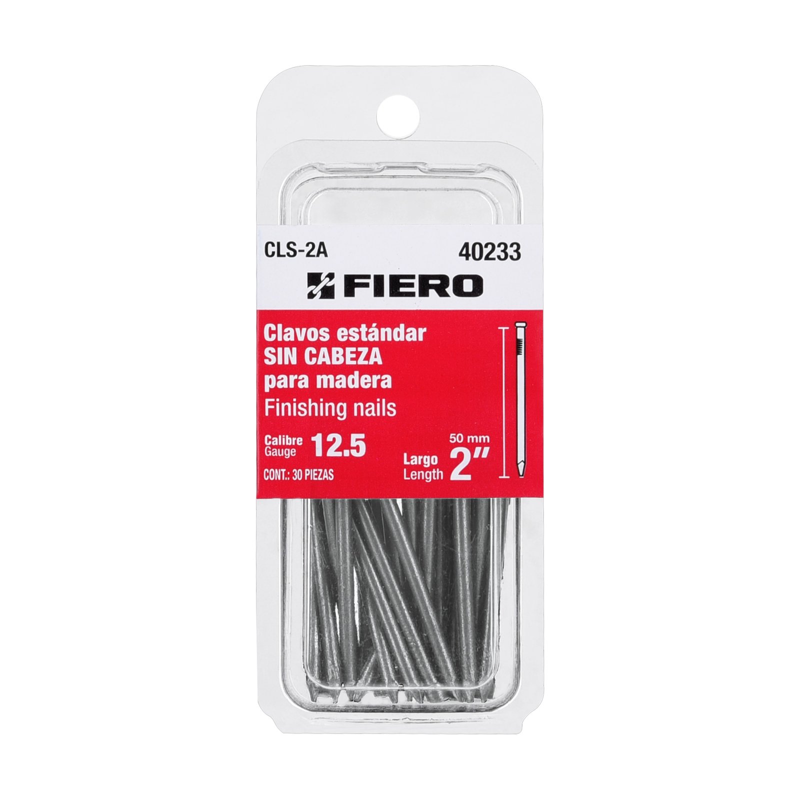 CLAVO S/ CABEZA 2" 30 UDIDADES CLS-2A FIERO