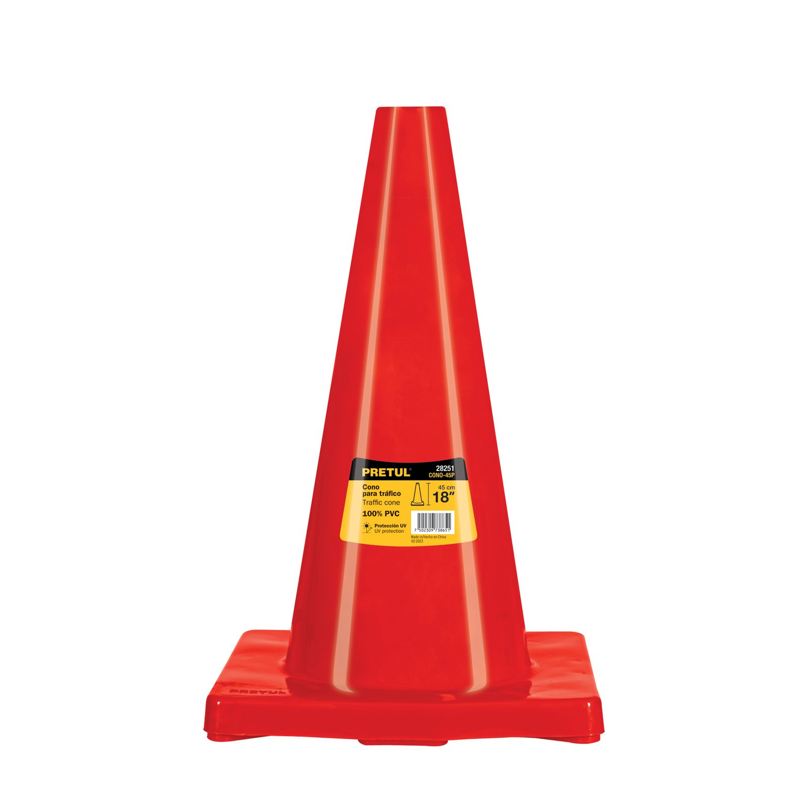 CONO DE PRECAUCION 45CM CONO-45P PRETUL