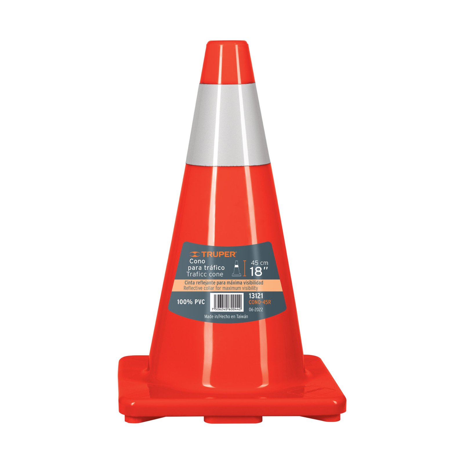 CONO PRECAU PVC 45CM C/REFLEJANTE CONO-45R