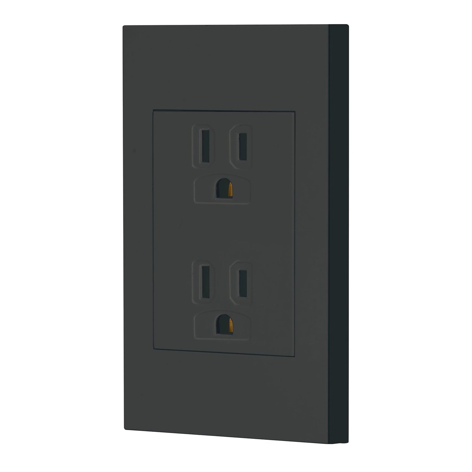 CONTACTO DUPLEX ATERRIZADO NEGRO CODO-EN VOLTECK