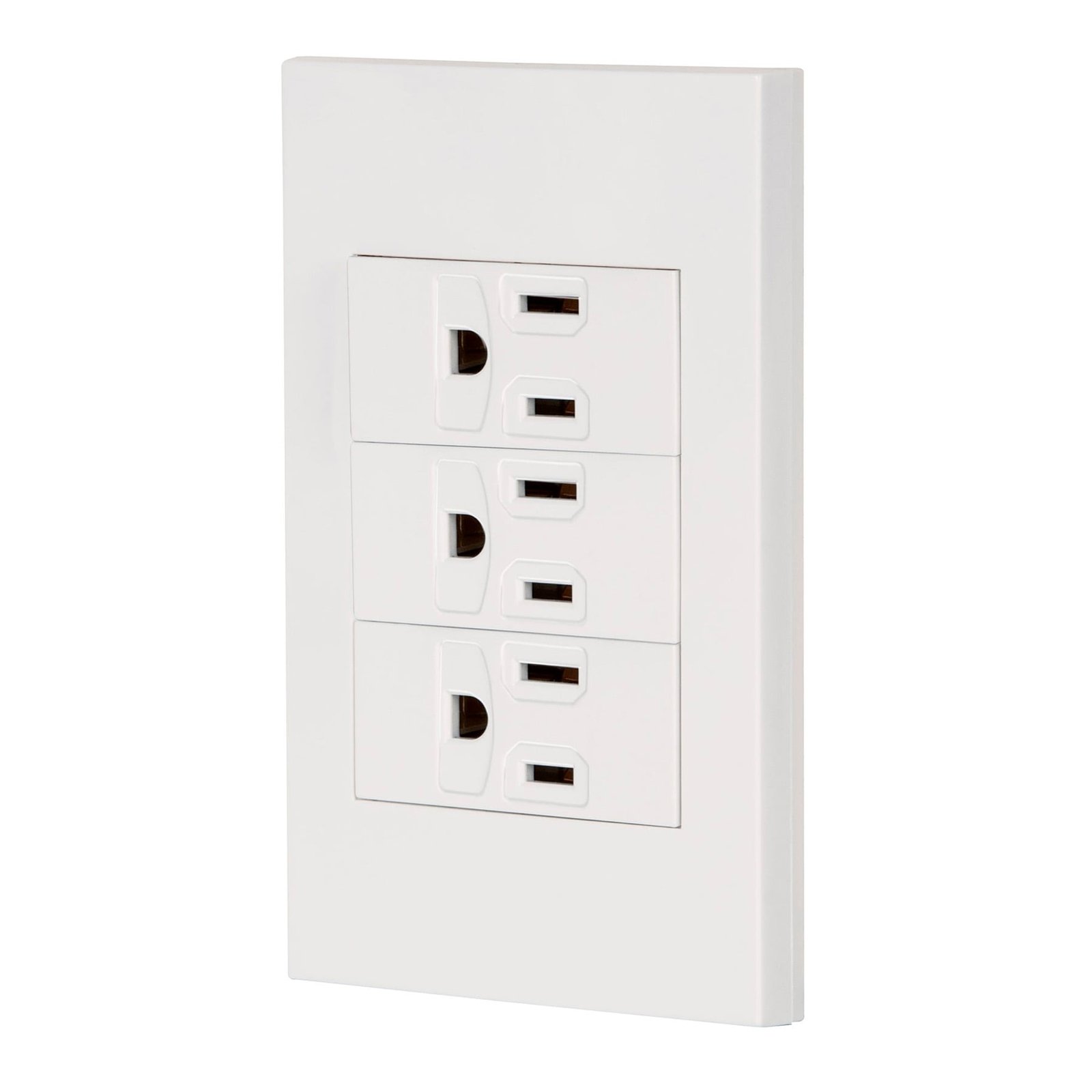 TOMA TRIPLE POLARIZ PLACA PA-COTR-EB VOLTECK