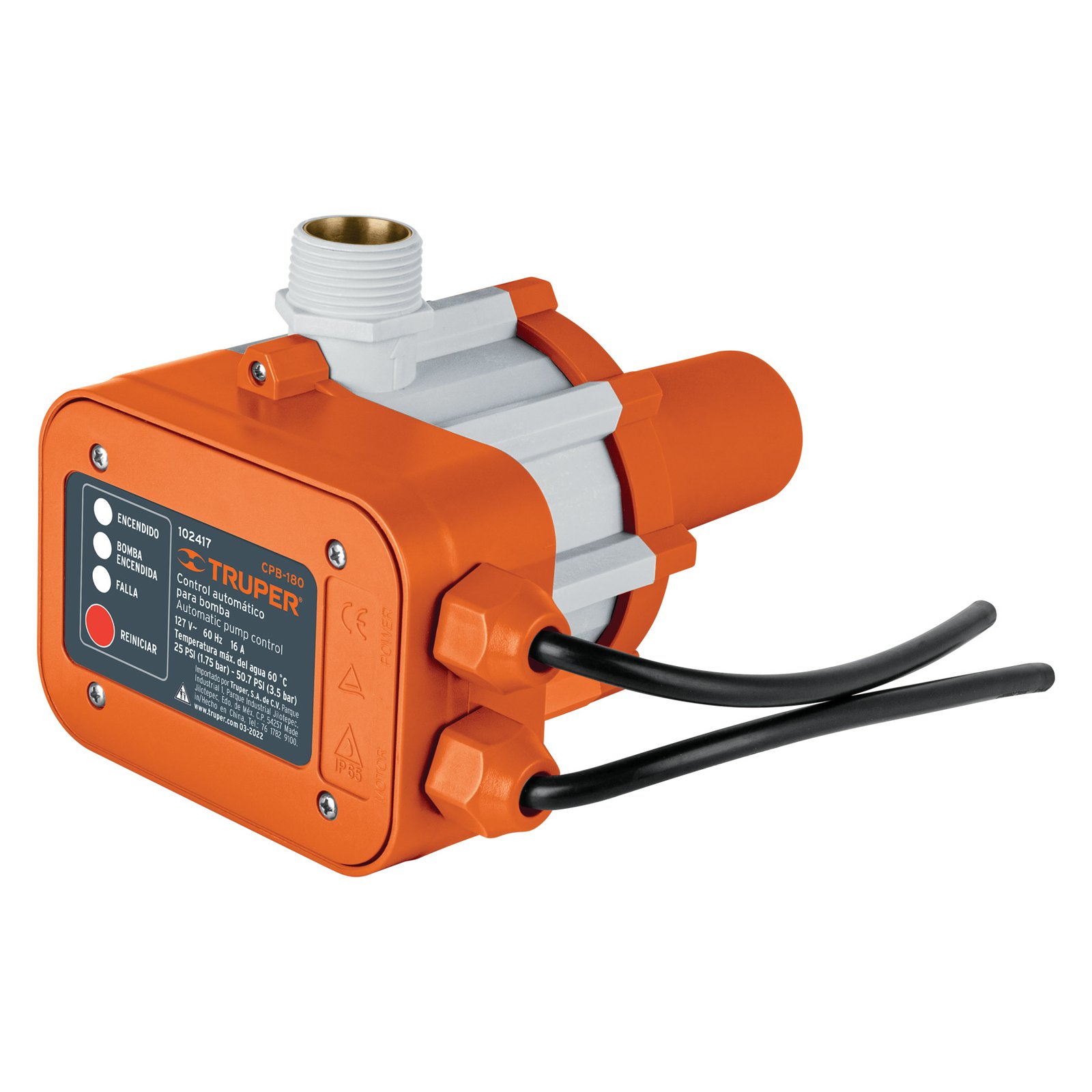 CONTROL AUTOMATICO P/BOMBA DE AGUA CPB-180 TRUPER