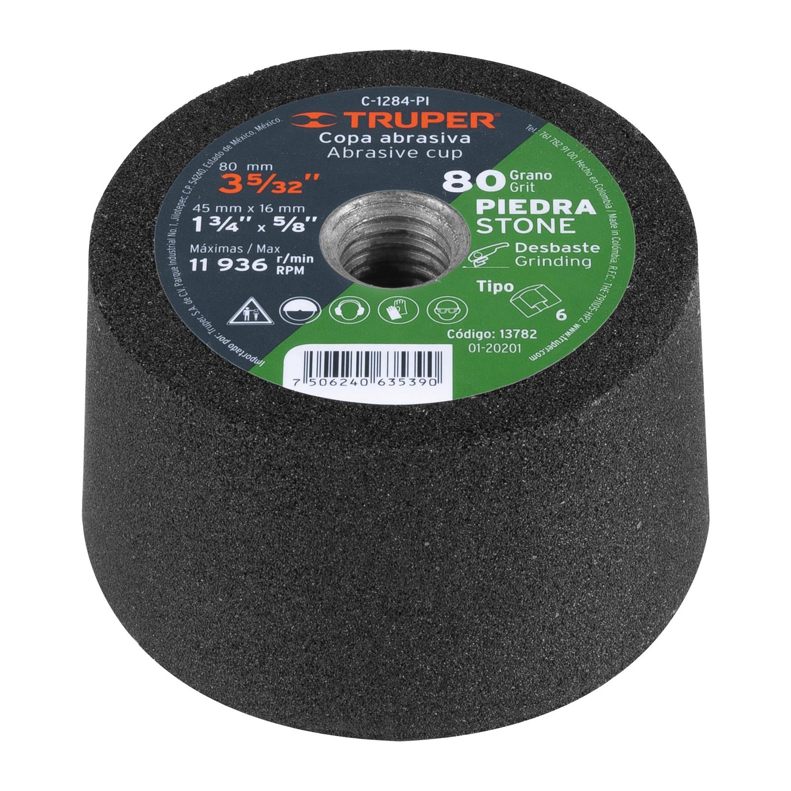 COPA DESBASTE PIEDRA 3-5/32" G80 C-1284-PI TRUPER