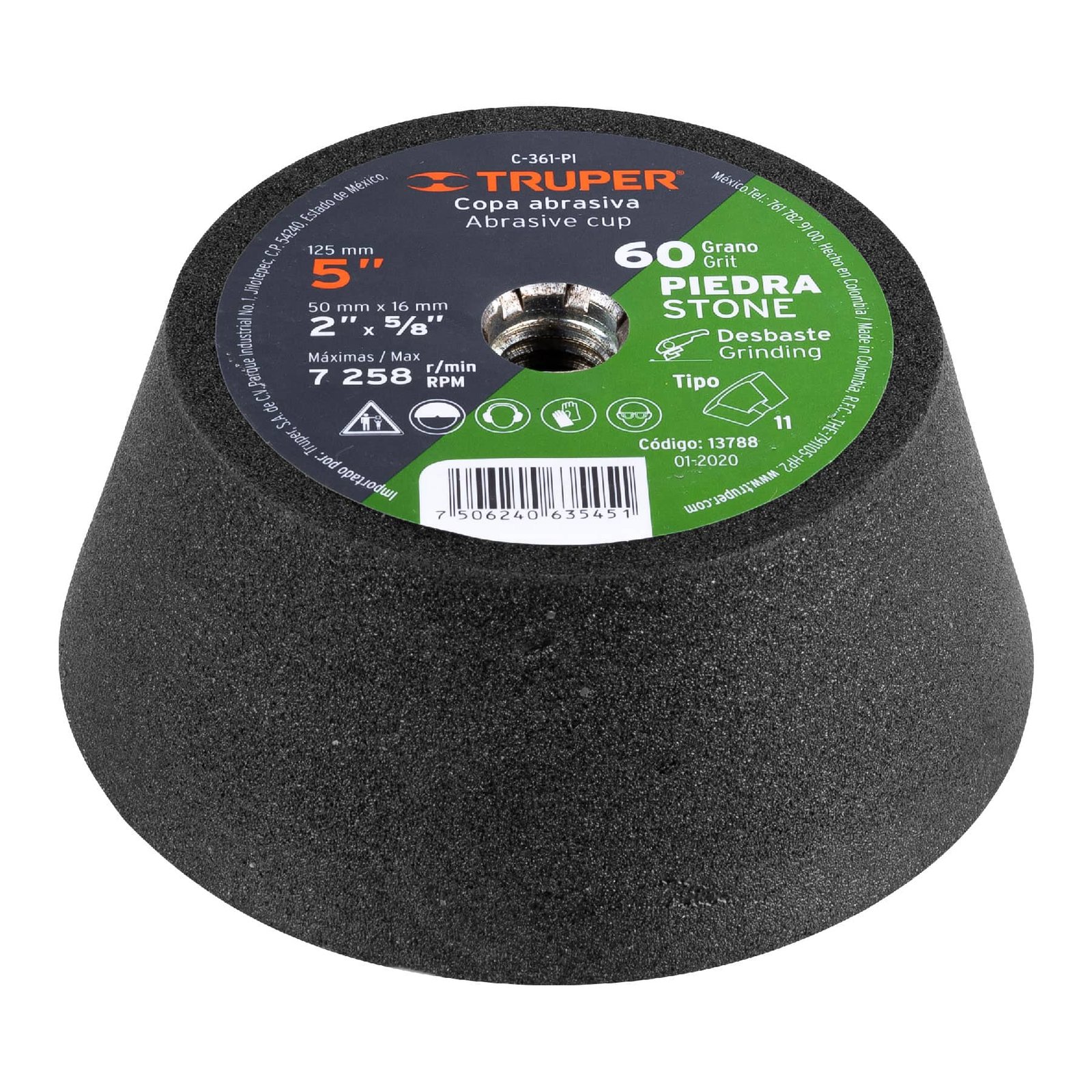 COPA DESBASTE PIEDRA 5" G60 C-361-PI TRUPER