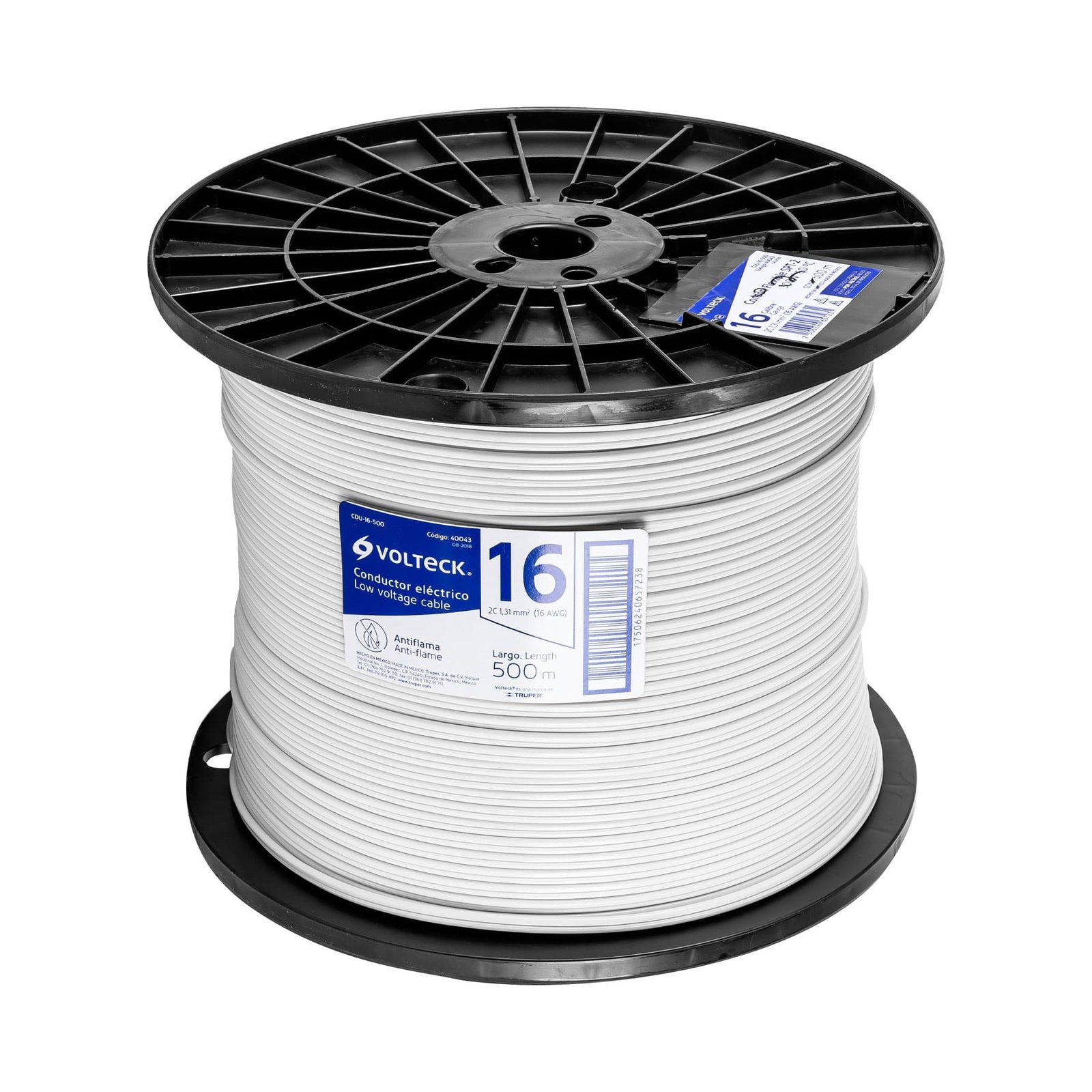 CORDON PAREADO CARRET 500M 2X16 CDU-16-500 VOLTECK