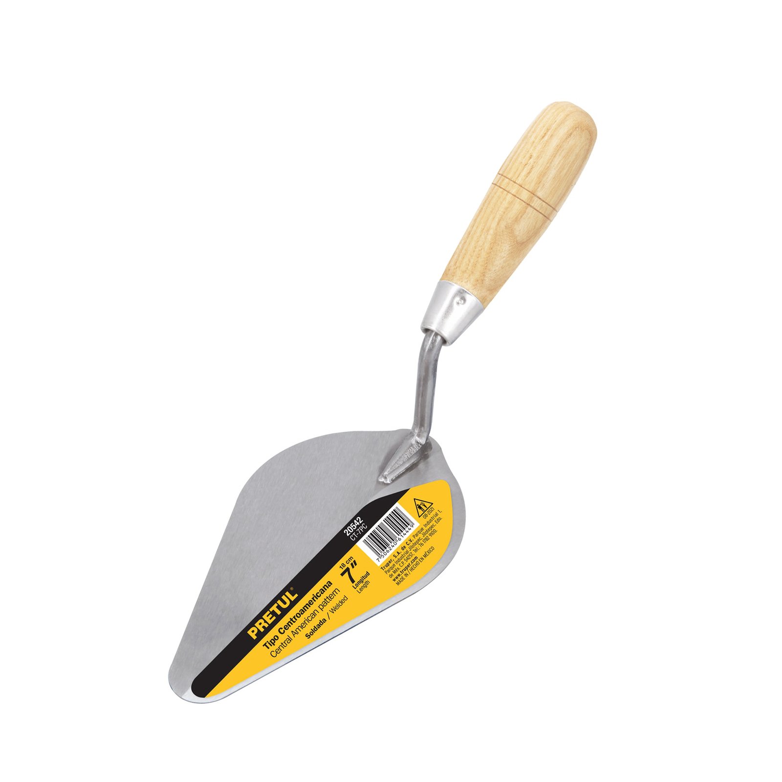 CUCHARA P/ALBAÑIL 7" CENTROAMERCANA CT-7PC PRETUL