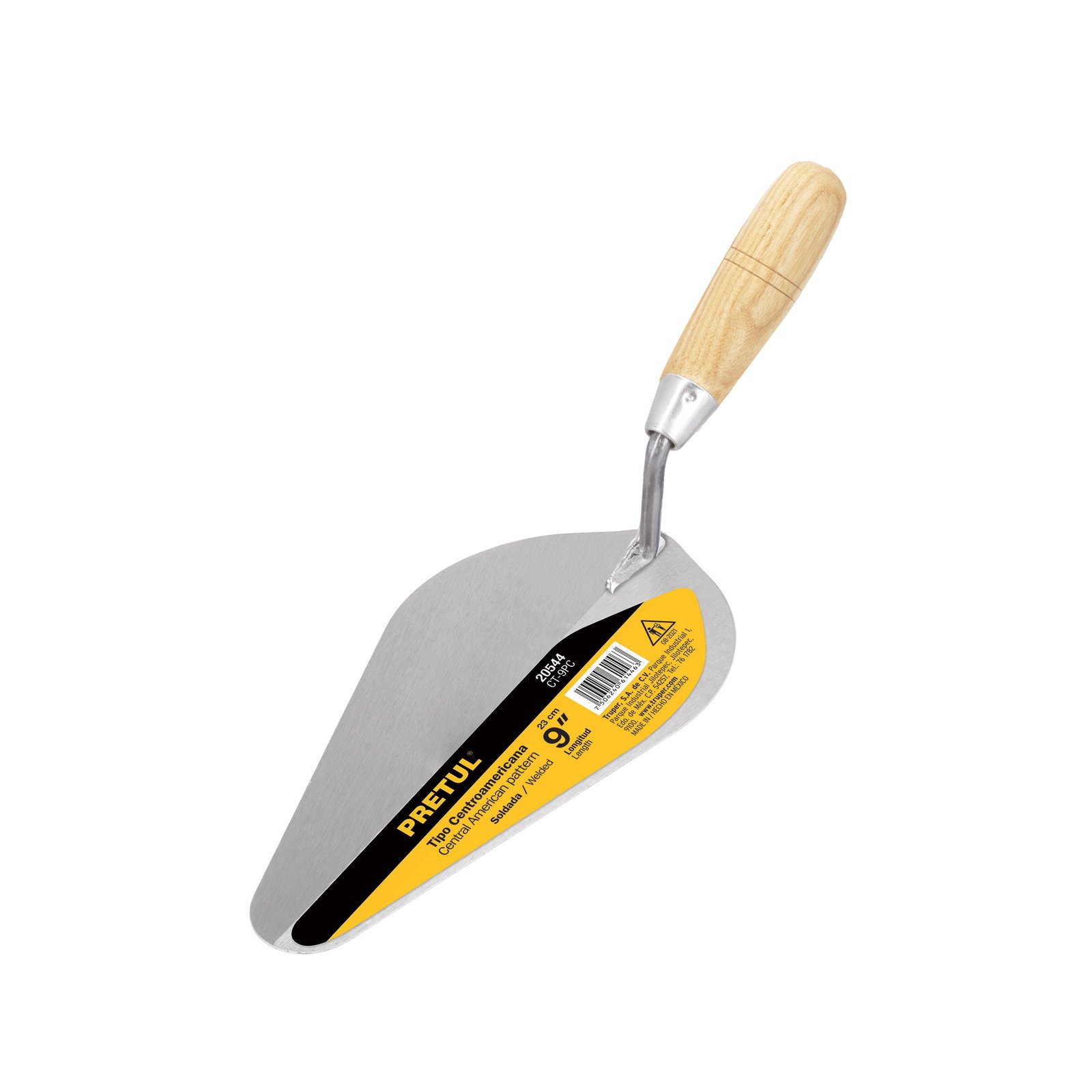 CUCHARA P/ALBAÑIL 9" CENTROAMERICANA CT-9PC PRETUL
